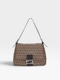 Fendi Zucchino Mamma Baguette Bag In Beige Canvas