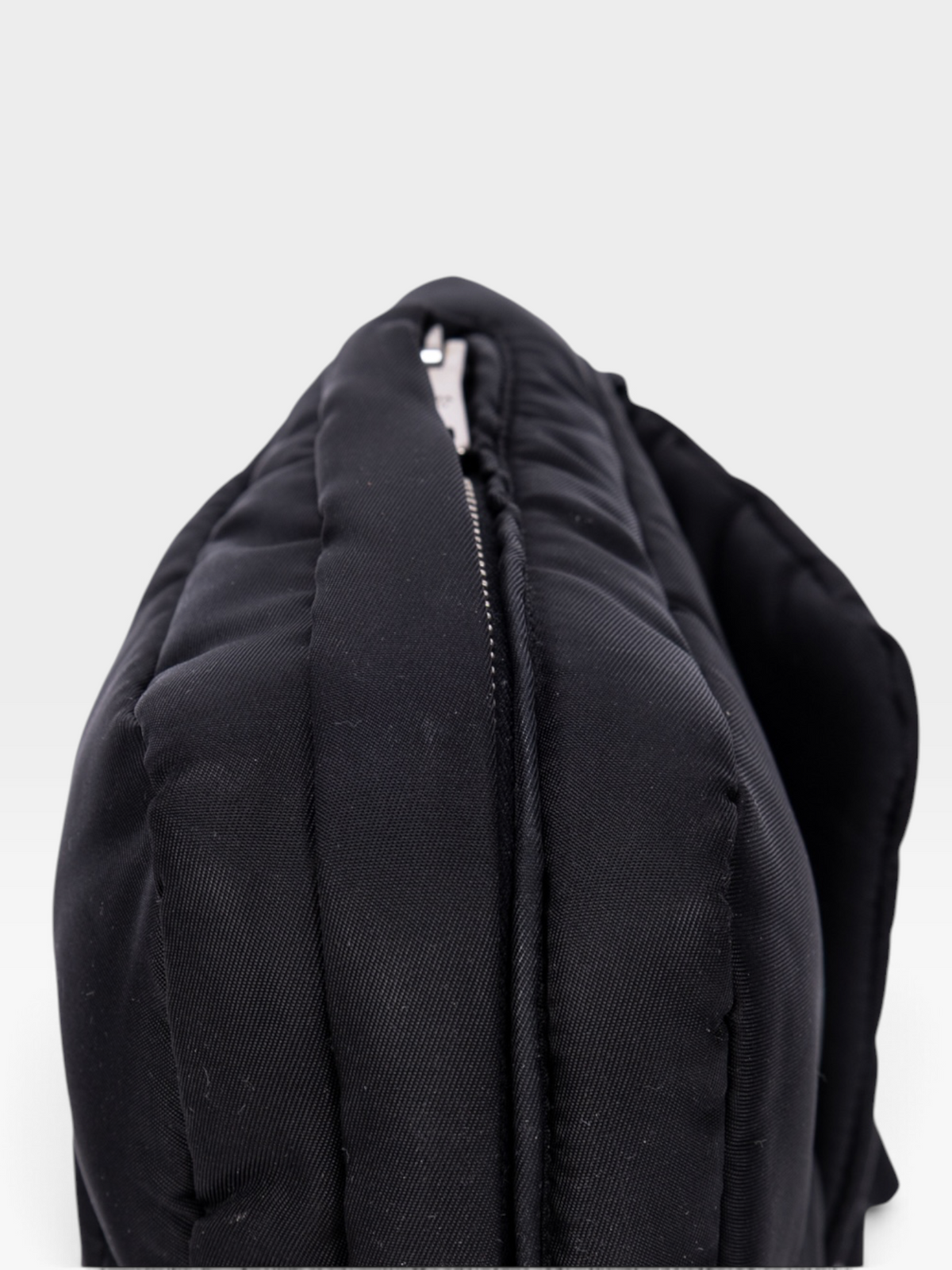 Prada Tessuto Nylon Bomber Chain Shoulder Bag In Black