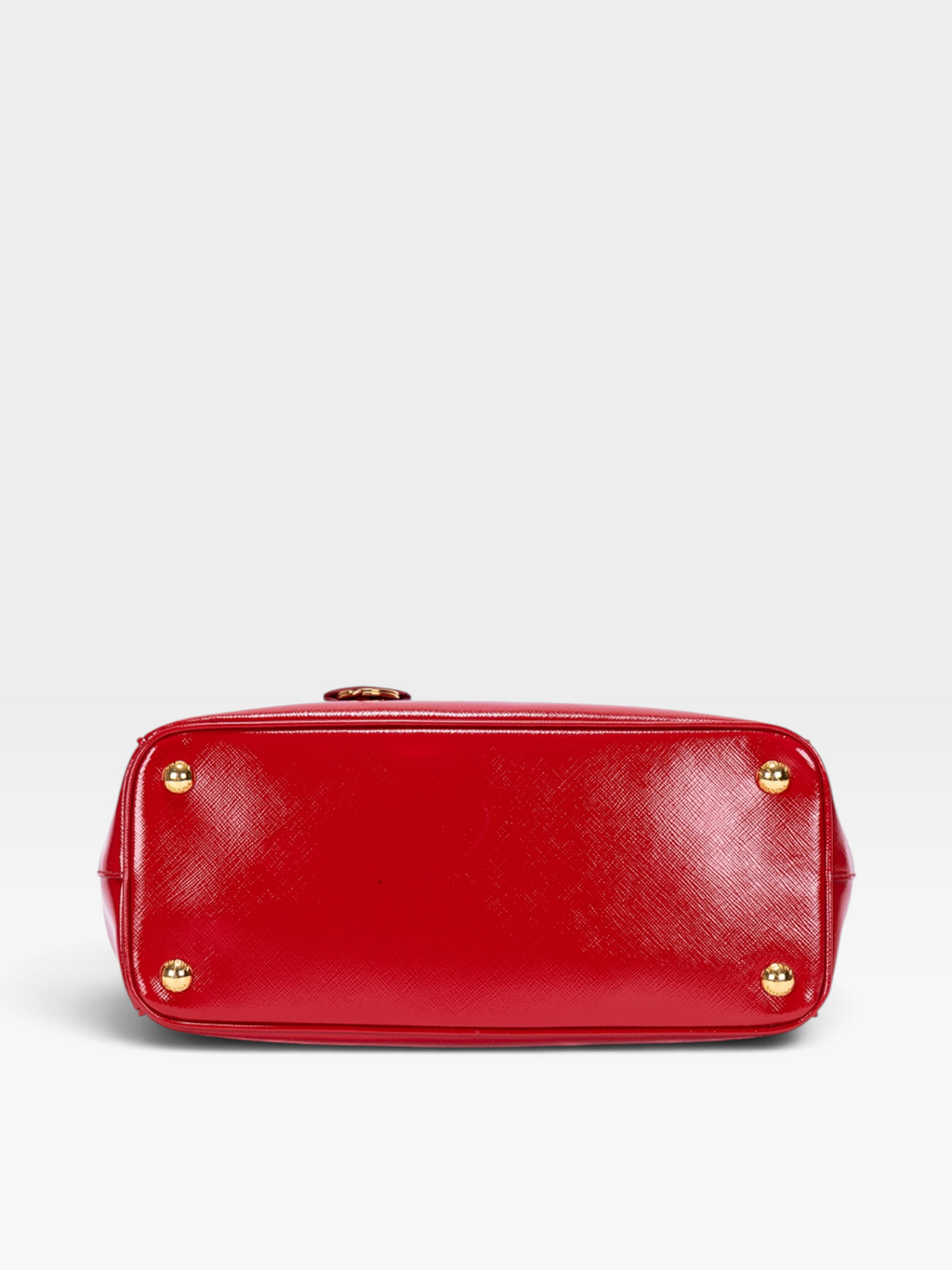 Prada Galleria Double Zip Tote Bag In Red Patent Leather