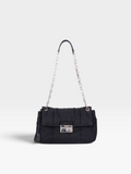 Prada Tessuto Nylon Bomber Chain Shoulder Bag In Black