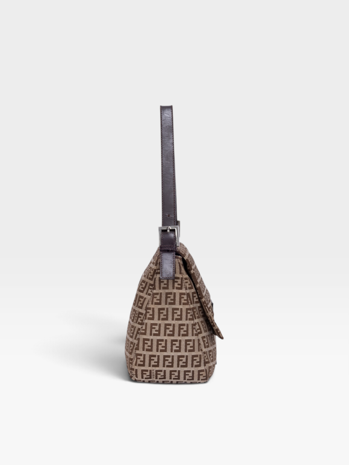 Fendi Zucchino Mamma Baguette Bag In Beige Canvas