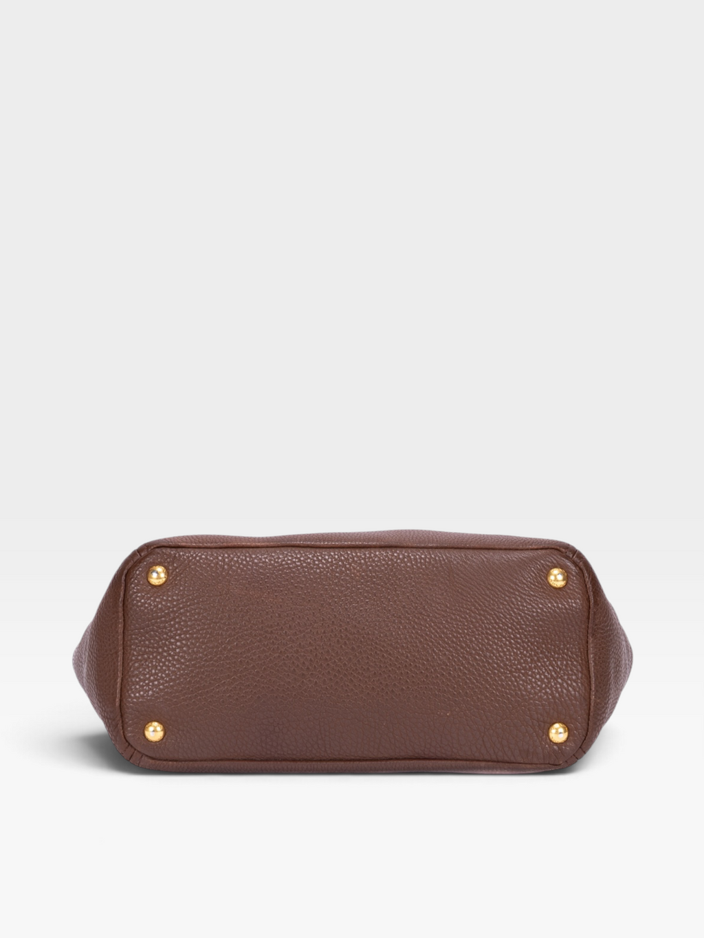 Prada Vitello Daino Side Pocket Tote Bag In Brown Leather