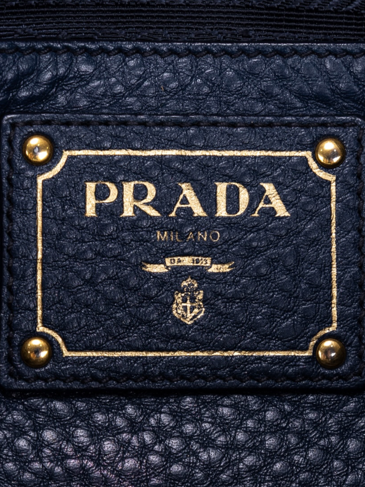 Prada Vitello Daino Motor Tote Bag In Navy