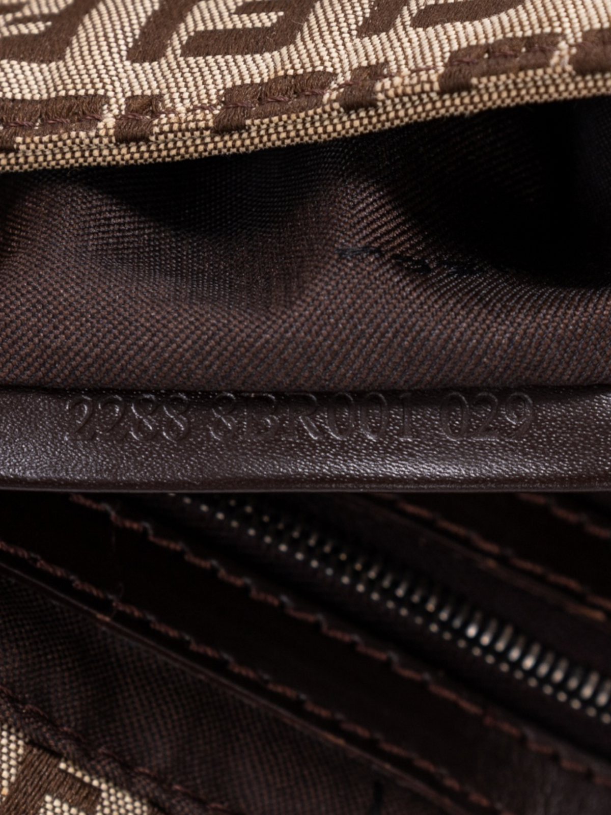 Fendi Zucchino Mamma Baguette Bag In Beige Canvas