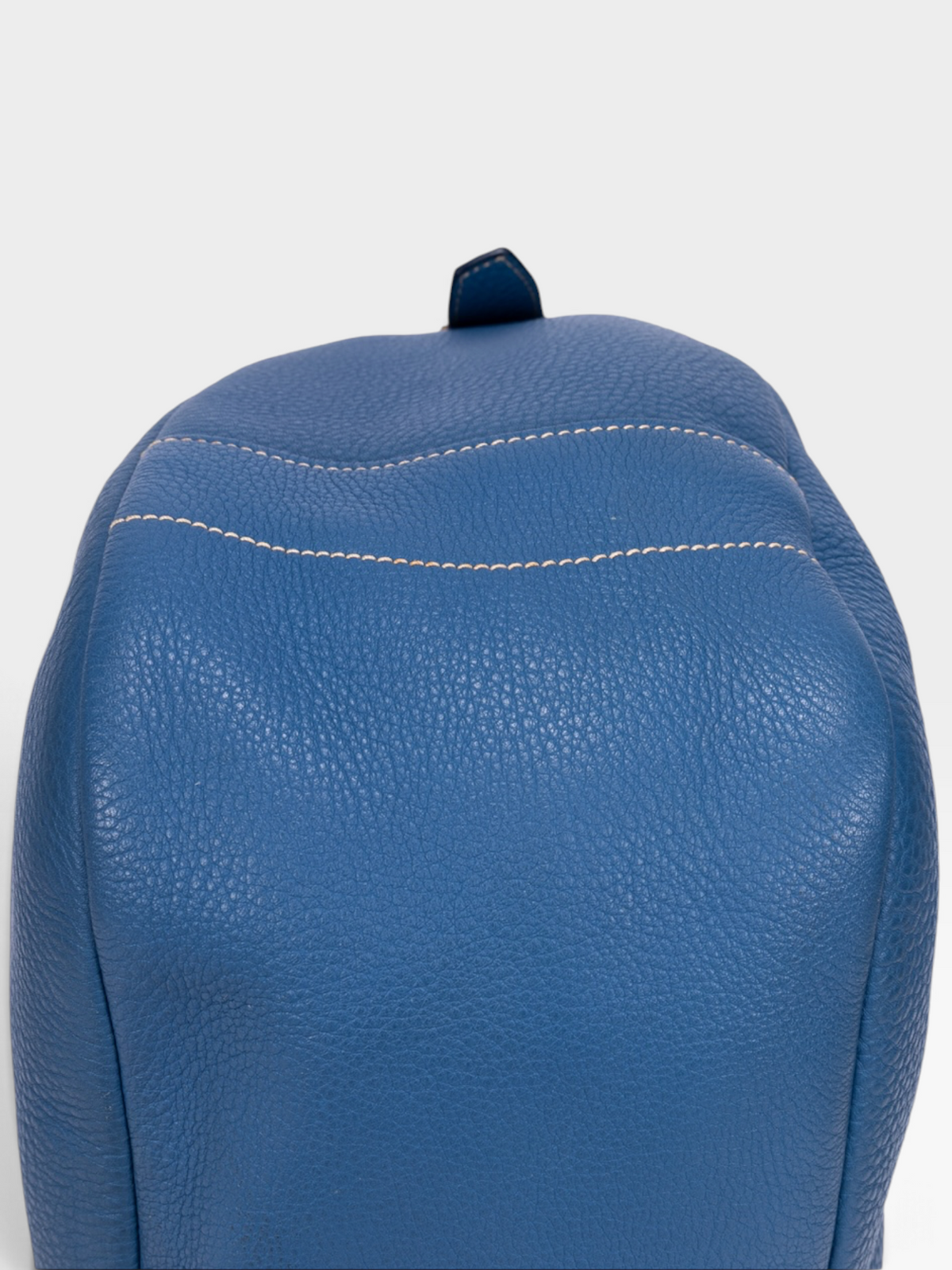 Prada Vitello Daino Hobo Bag In Blue Calf Leather