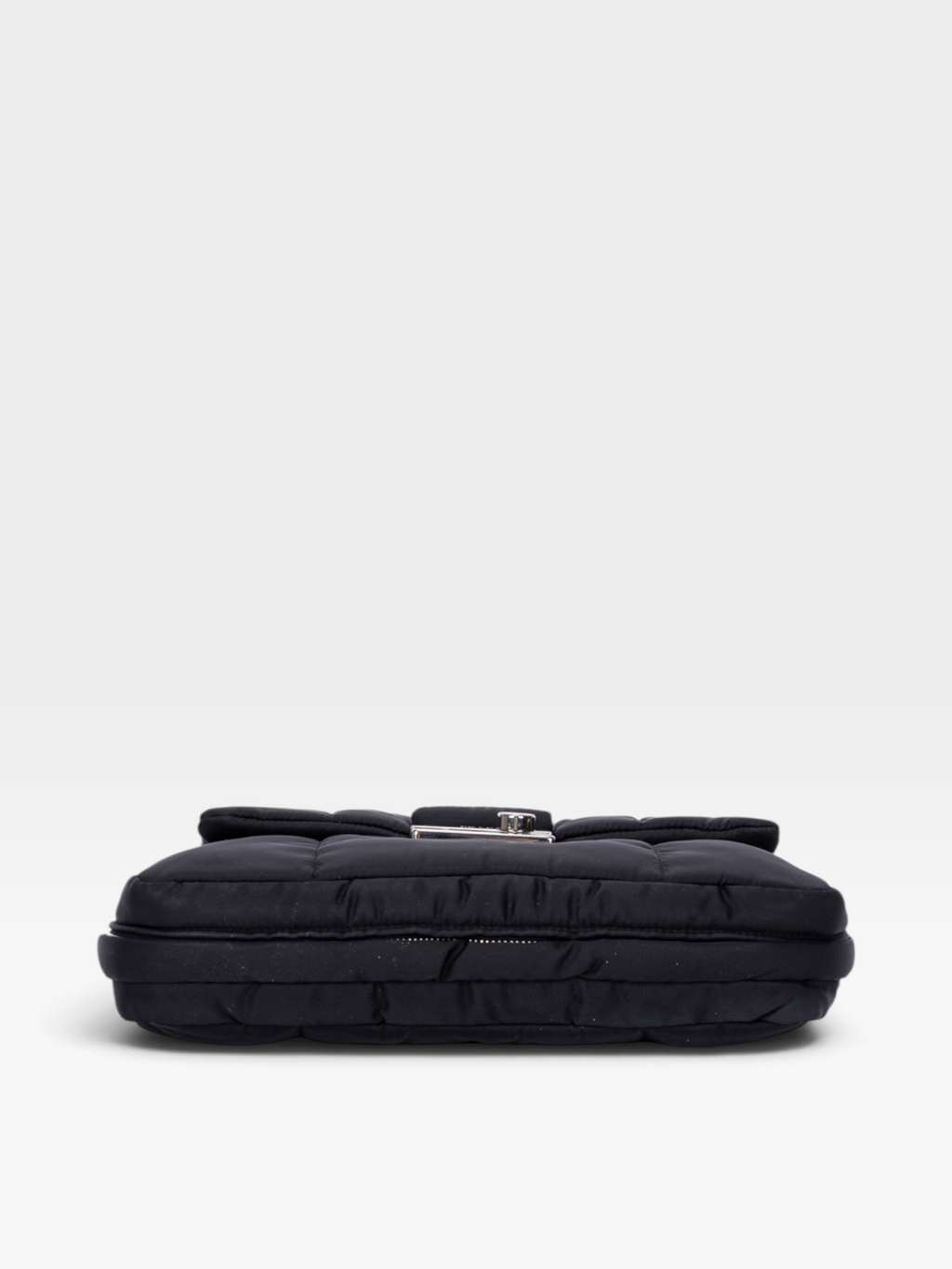 Prada Tessuto Nylon Bomber Chain Shoulder Bag In Black