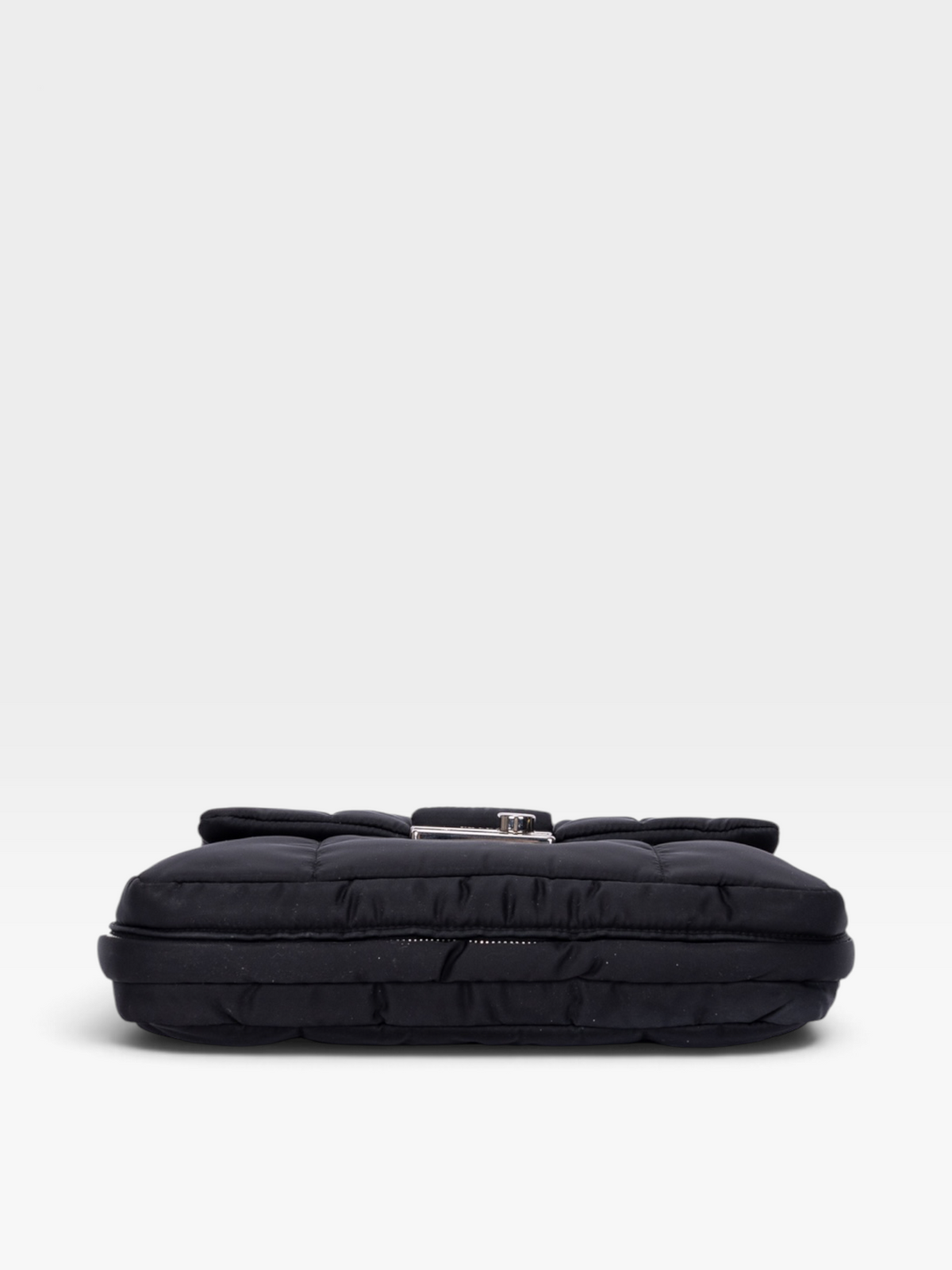 Prada Tessuto Nylon Bomber Chain Shoulder Bag In Black