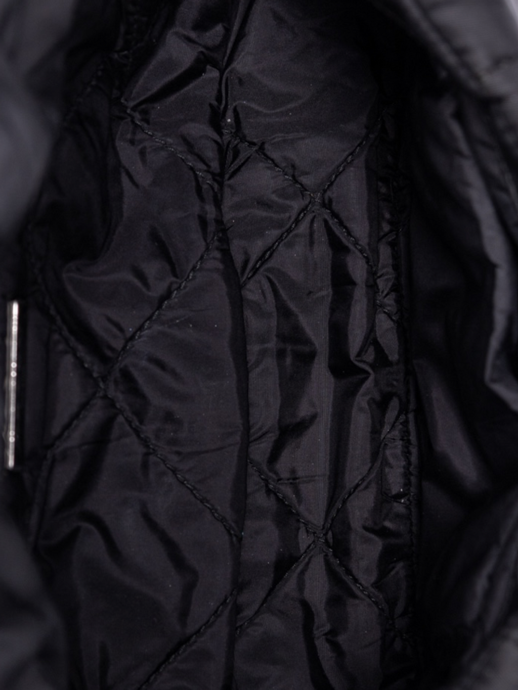 Prada Tessuto Nylon Bomber Chain Shoulder Bag In Black