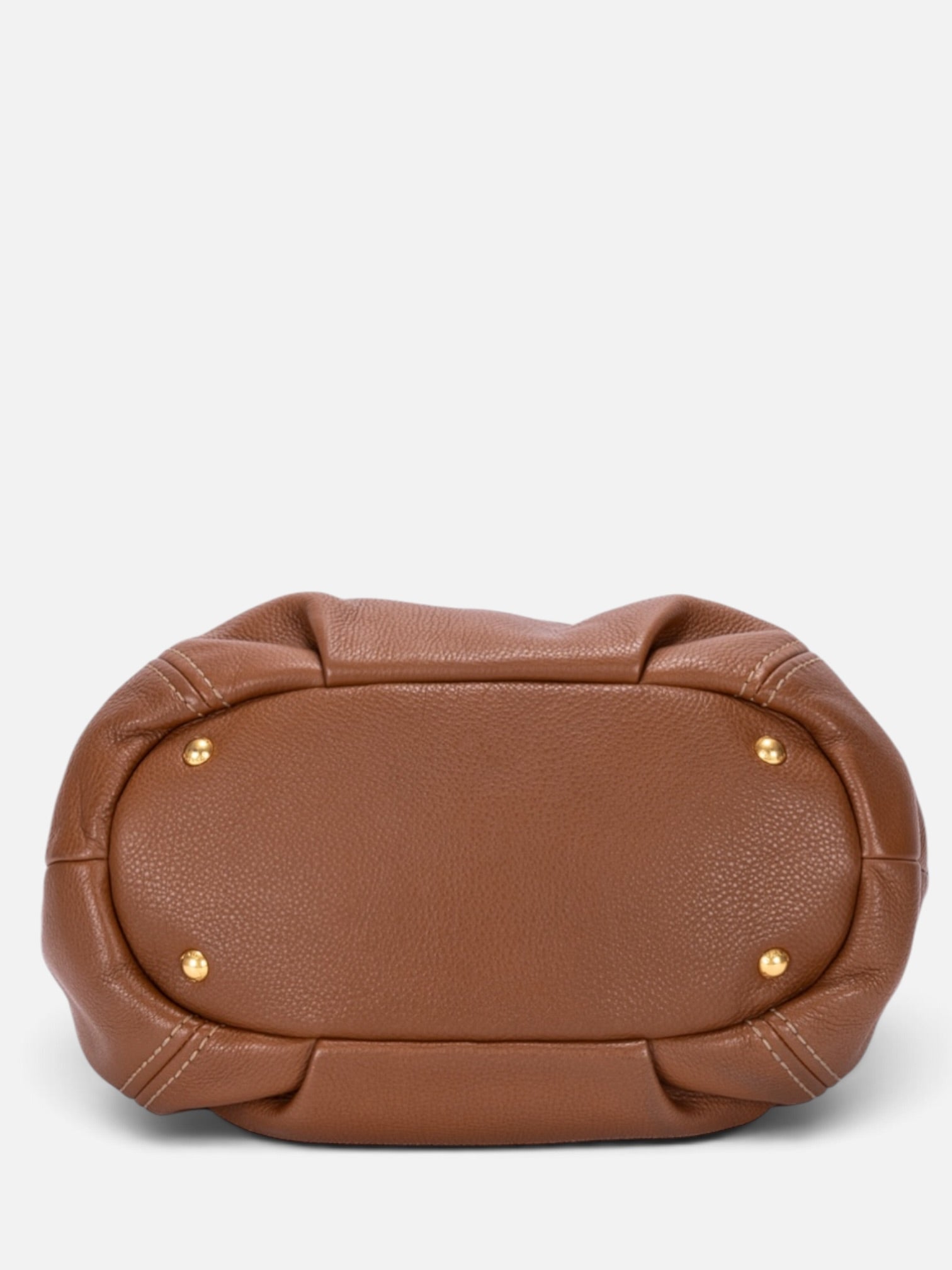 Prada Vitello Daino Tote Shoulder Bag In Brown