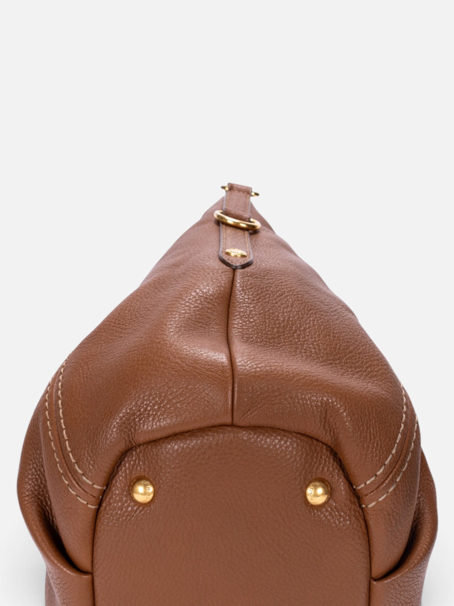 Prada Vitello Daino Tote Shoulder Bag In Brown