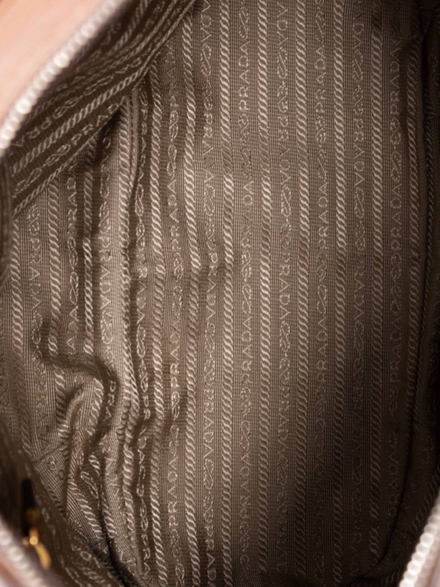 Prada Vitello Daino Tote Shoulder Bag In Brown