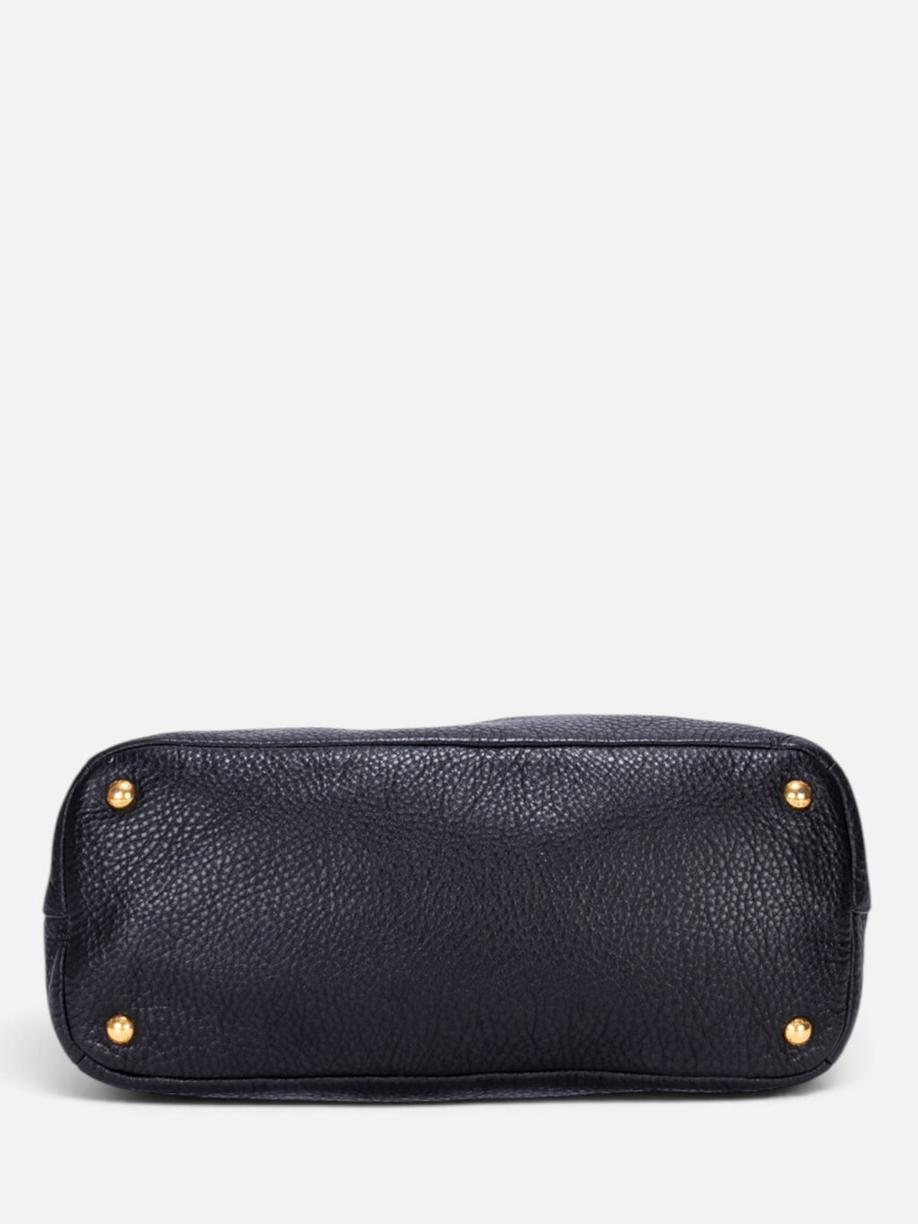 Prada Vitello Daino Shoulder Bag In Black Pebbled Leather