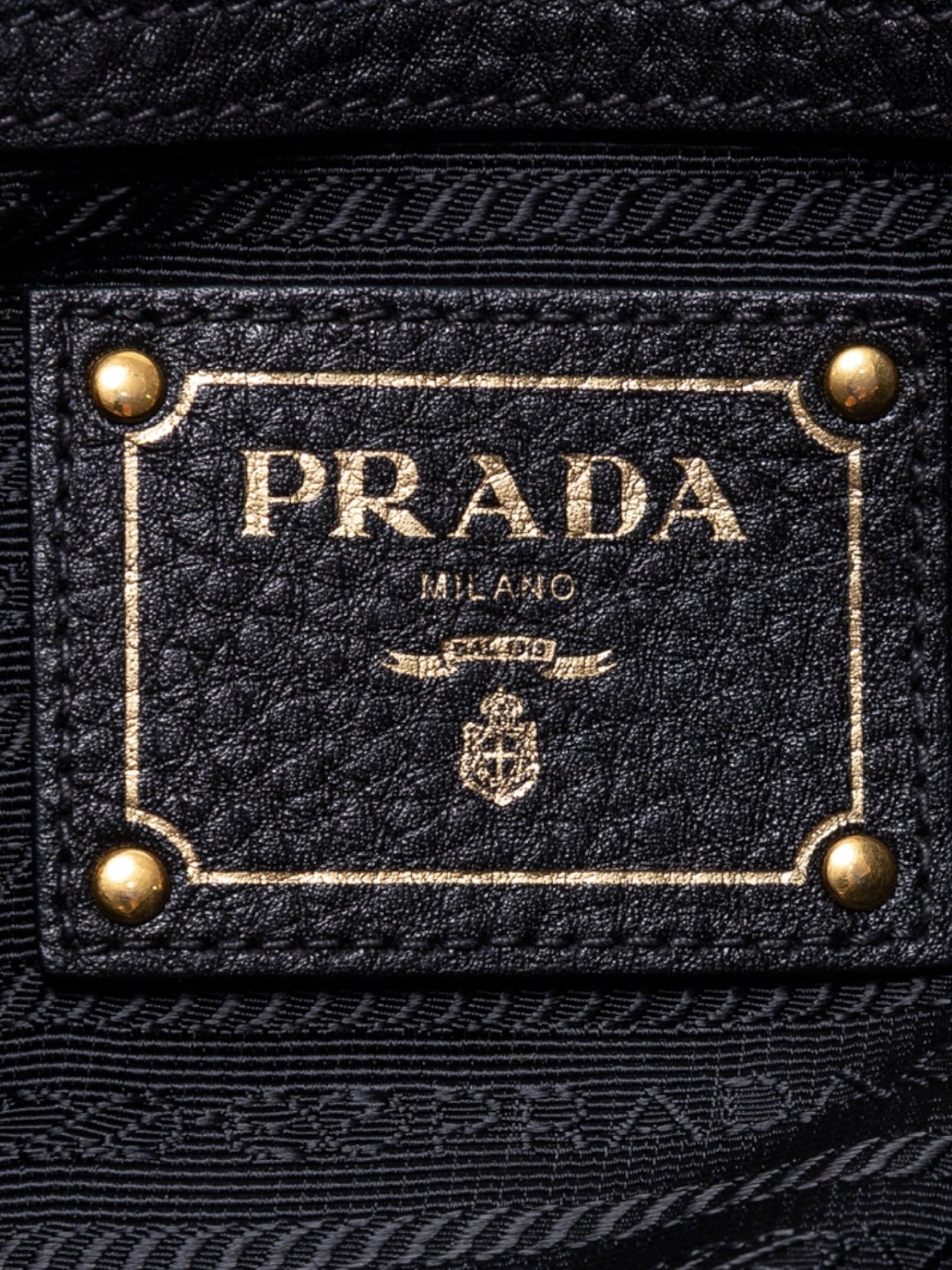 Prada Vitello Daino Shoulder Bag In Black Pebbled Leather