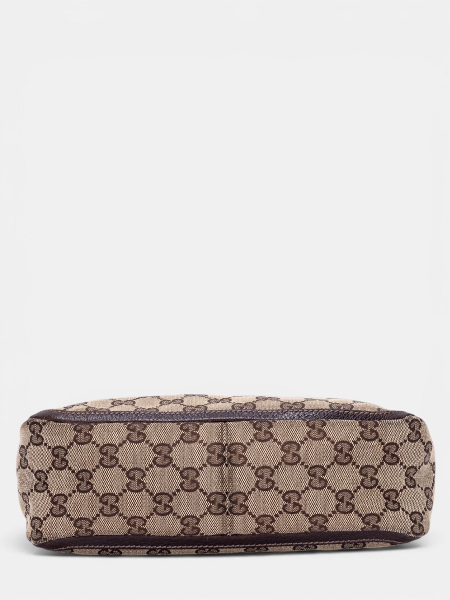 Gucci GG Canvas Abbey Zip Shoulder Bag In Brown