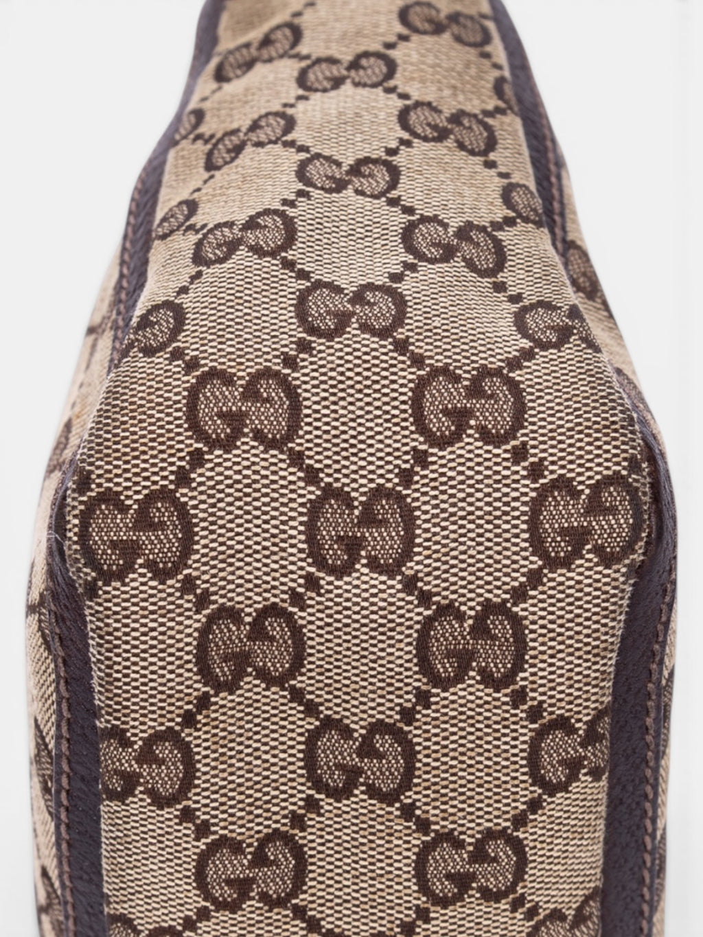 Gucci GG Canvas Abbey Zip Shoulder Bag In Brown