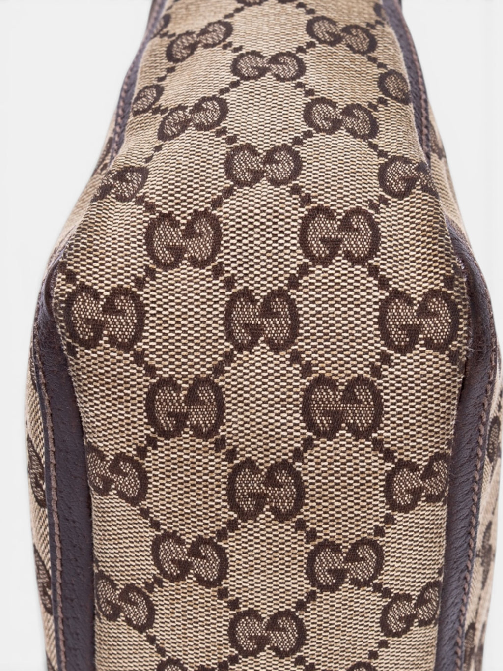 Gucci GG Canvas Abbey Zip Shoulder Bag In Brown