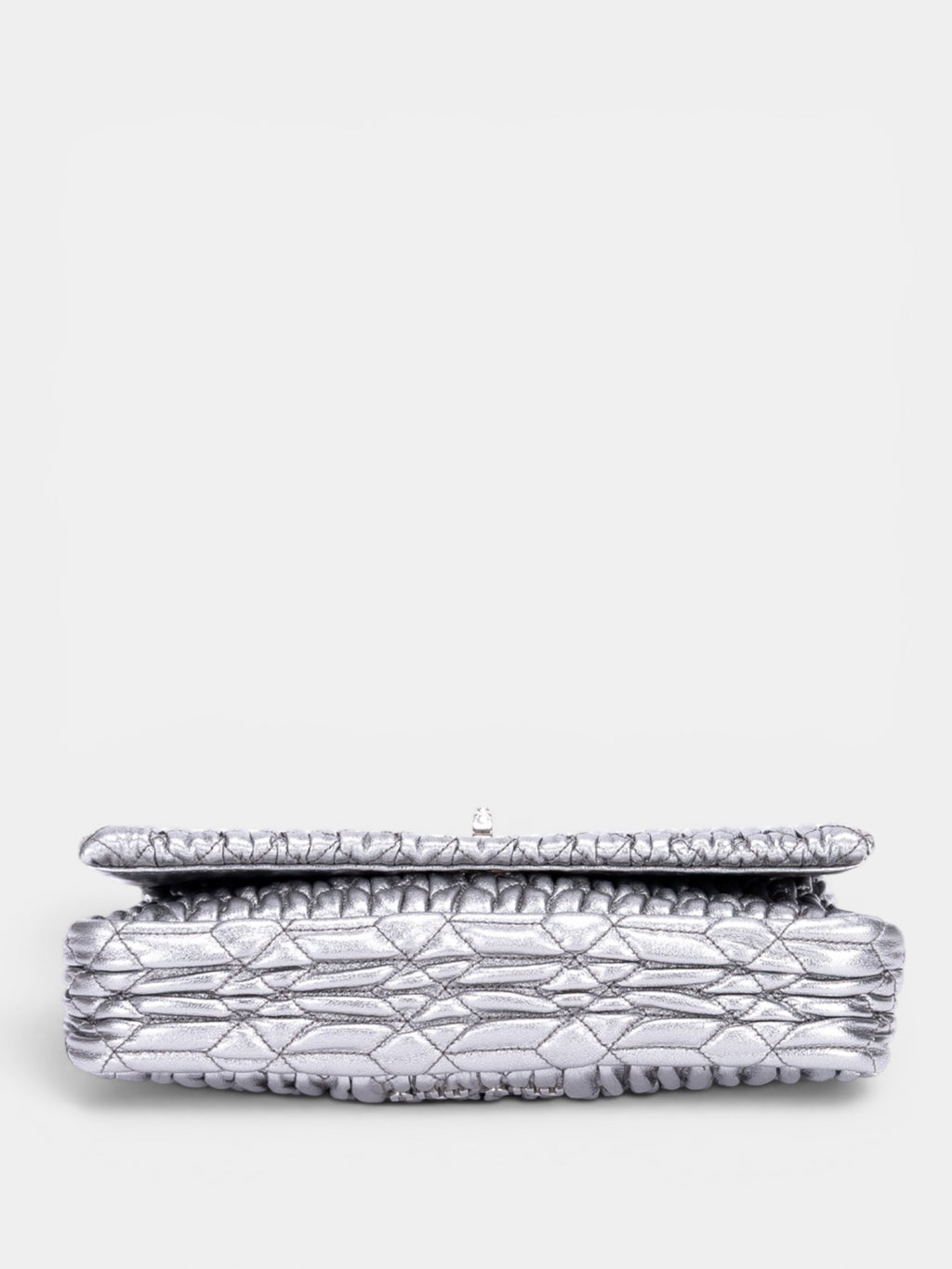 Miu Miu Crystal Cloque Nappa Leather In Sliver