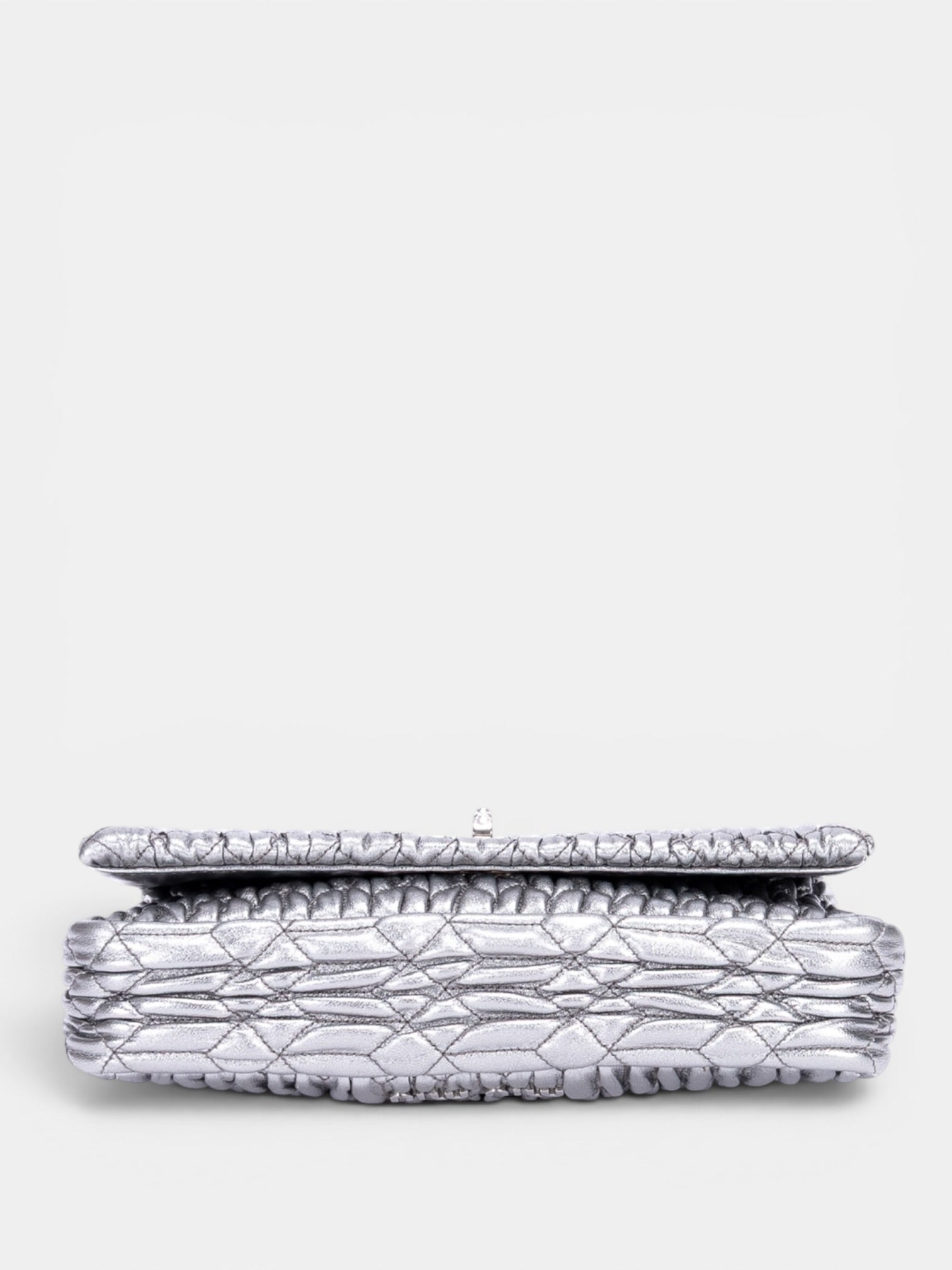 Miu Miu Crystal Cloque Nappa Leather In Sliver