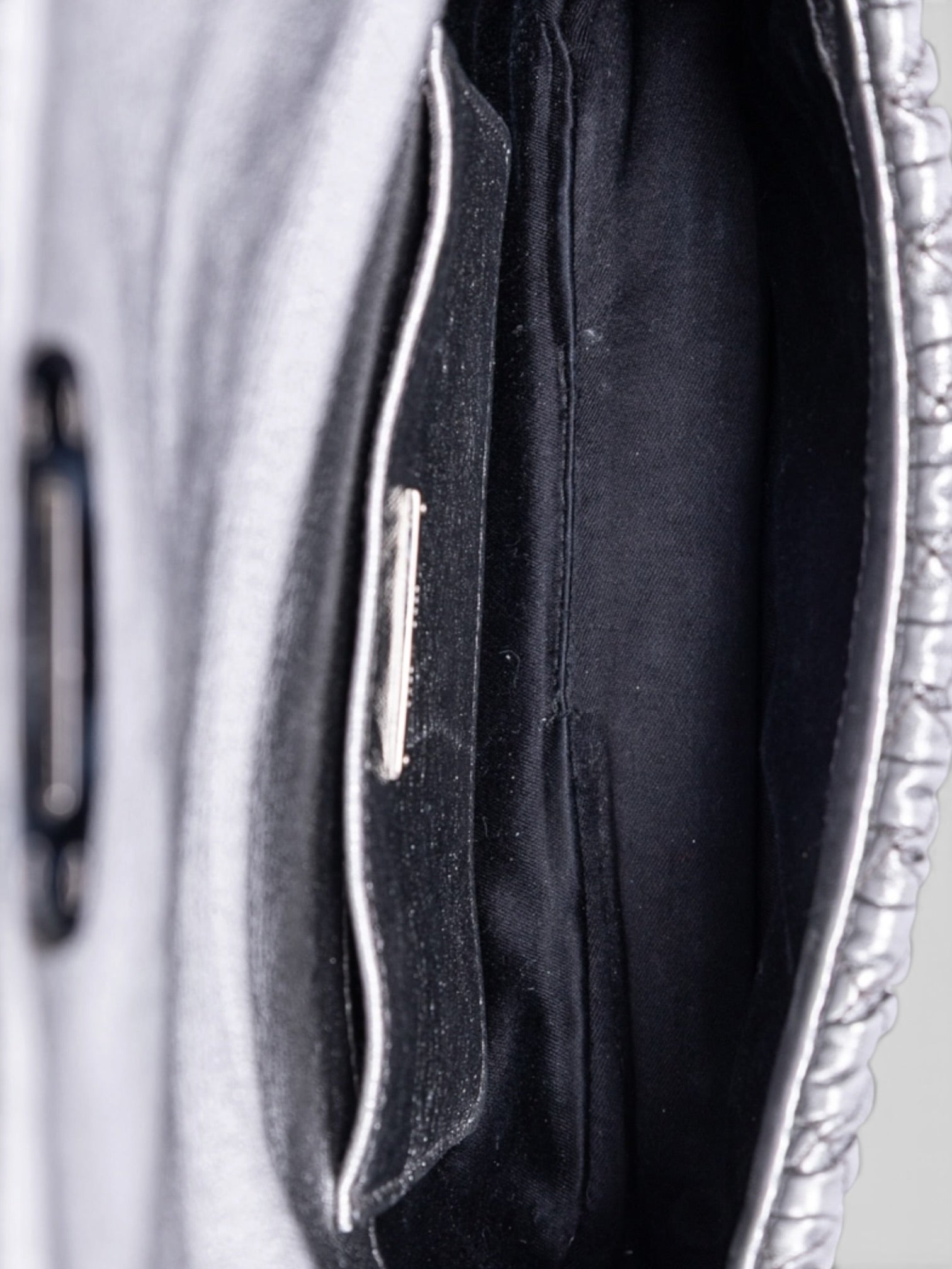 Miu Miu Crystal Cloque Nappa Leather In Sliver