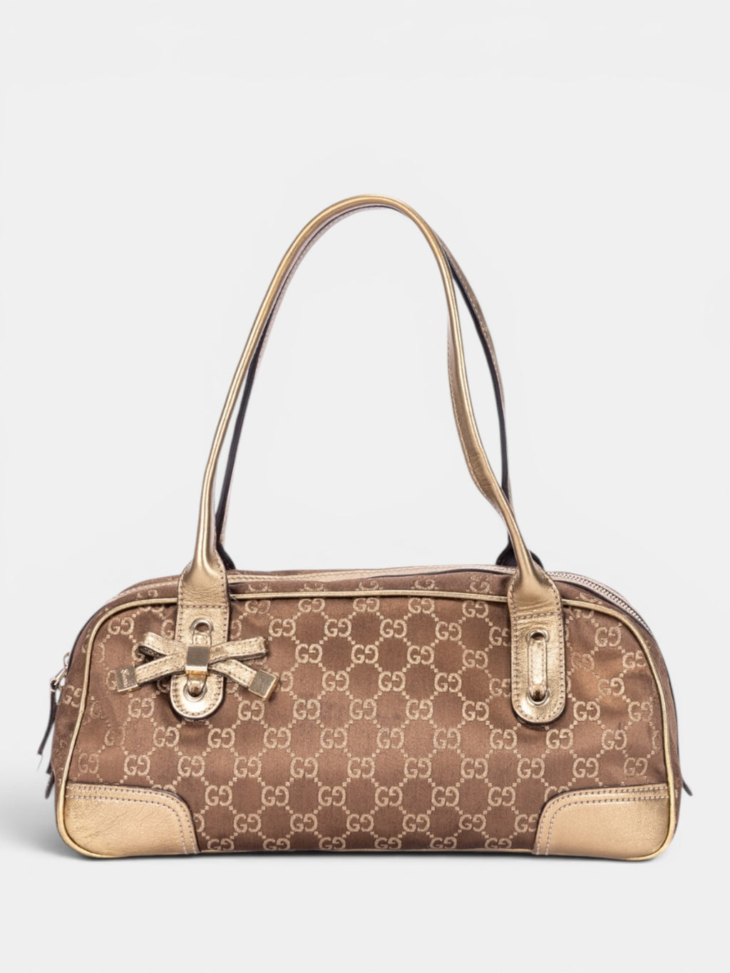 Gucci GG Princy Boston Bag In Metallic Gold