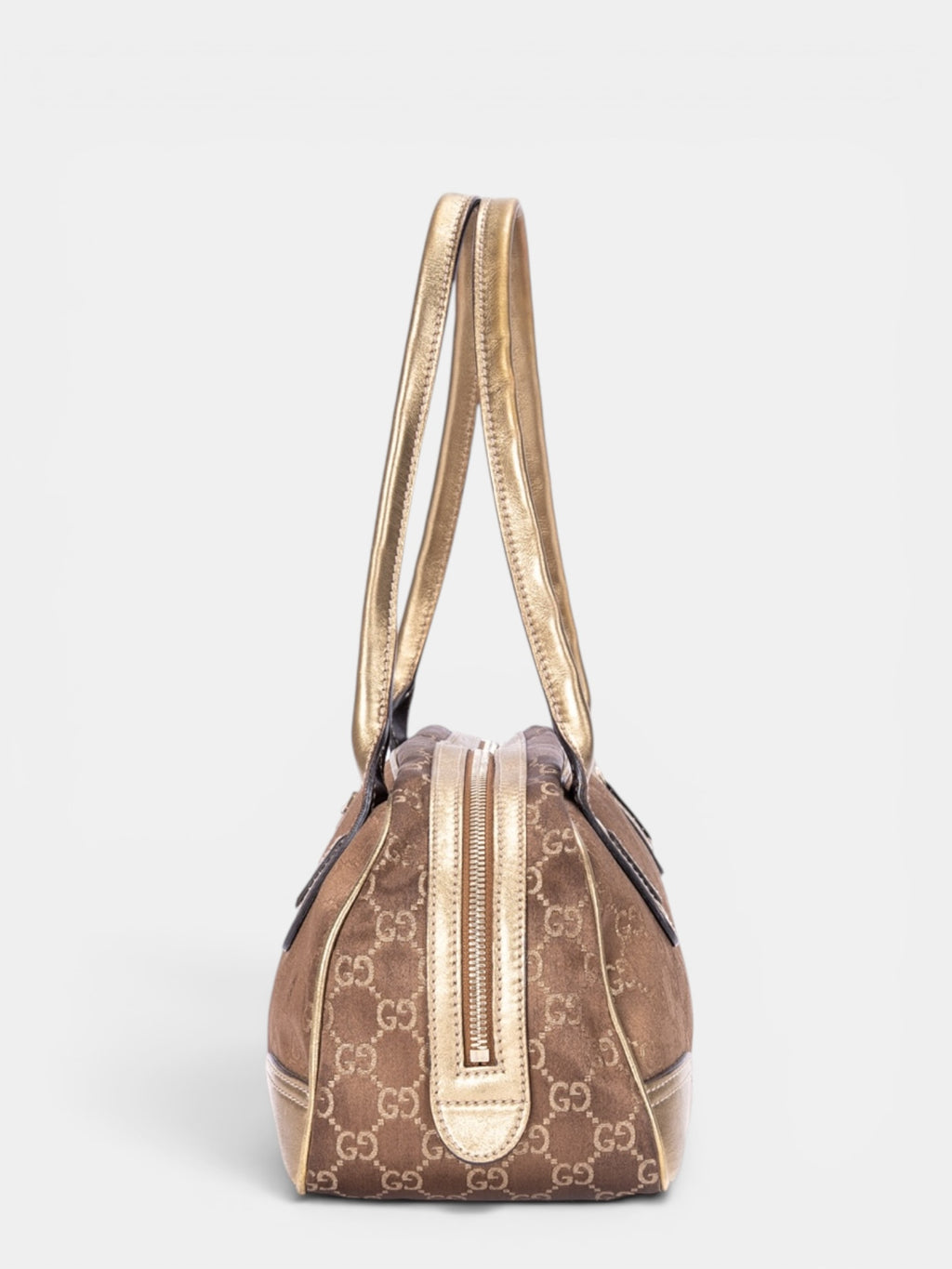 Gucci GG Princy Boston Bag In Metallic Gold