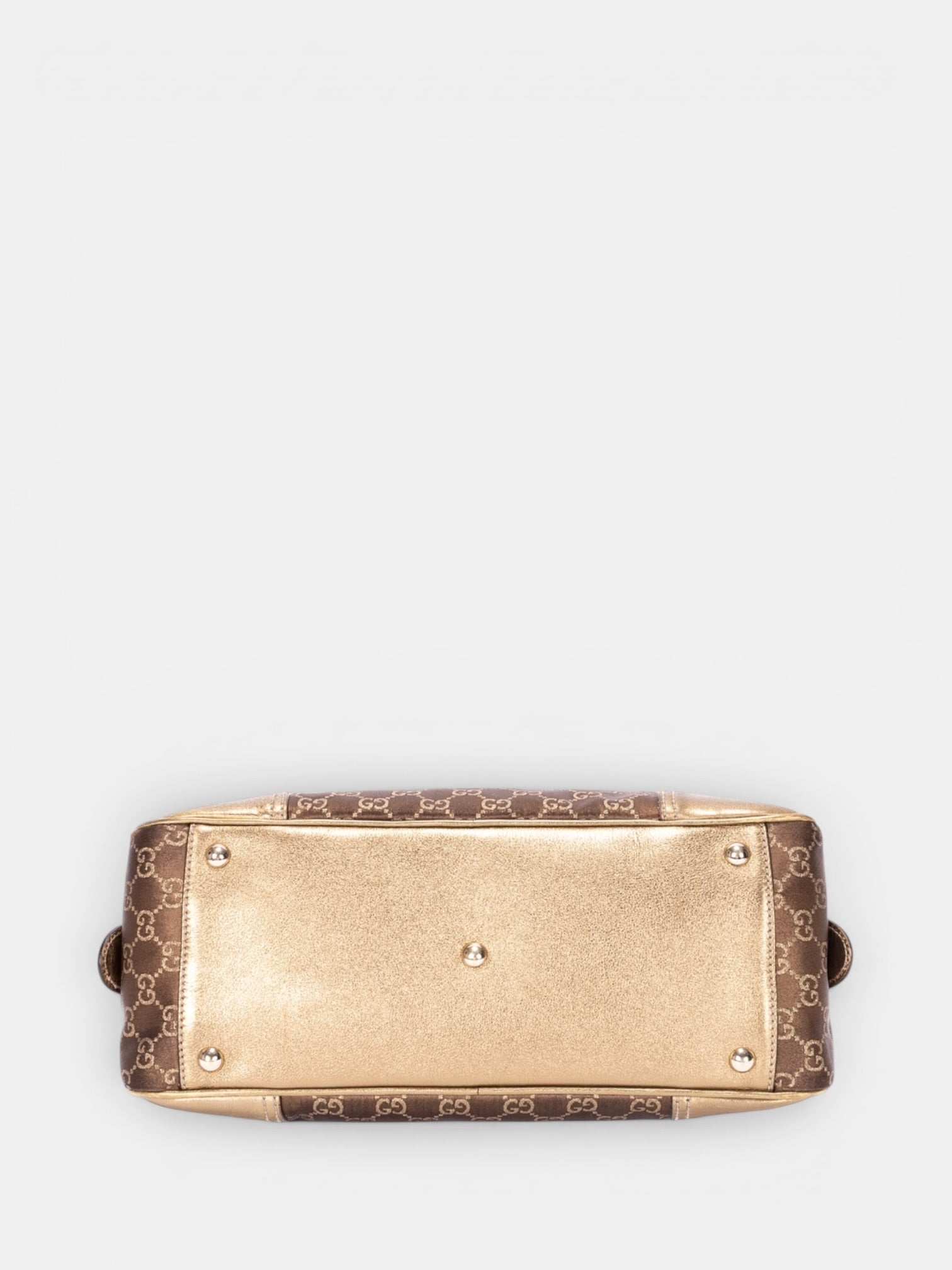 Gucci GG Princy Boston Bag In Metallic Gold