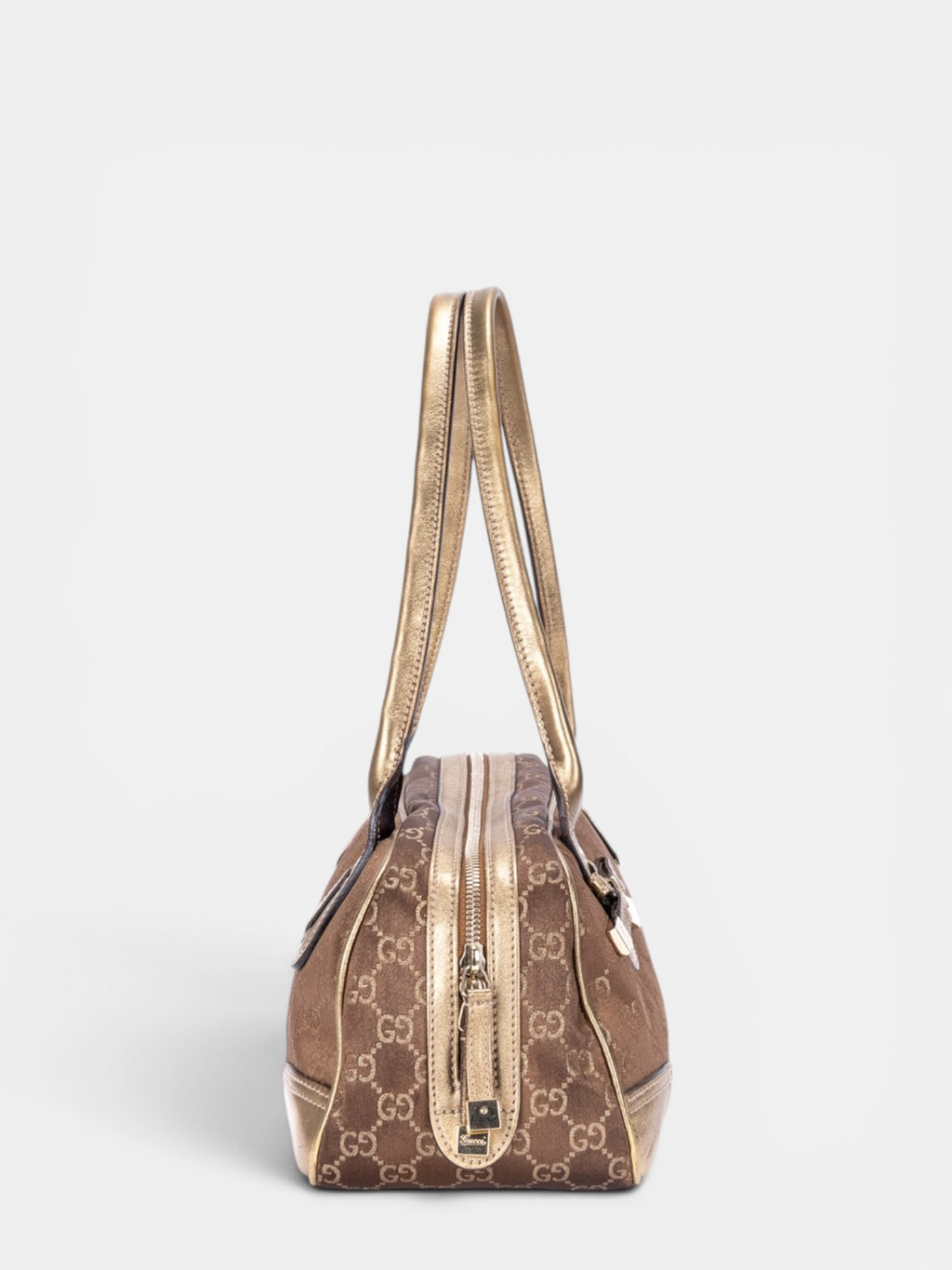 Gucci GG Princy Boston Bag In Metallic Gold