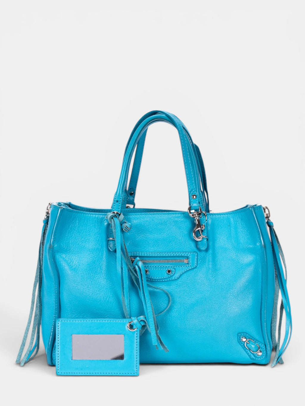 Balenciaga Papier A6 Zip Around Tote Bag In Blue
