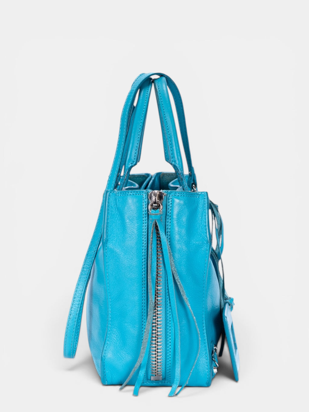 Balenciaga Papier A6 Zip Around Tote Bag In Blue