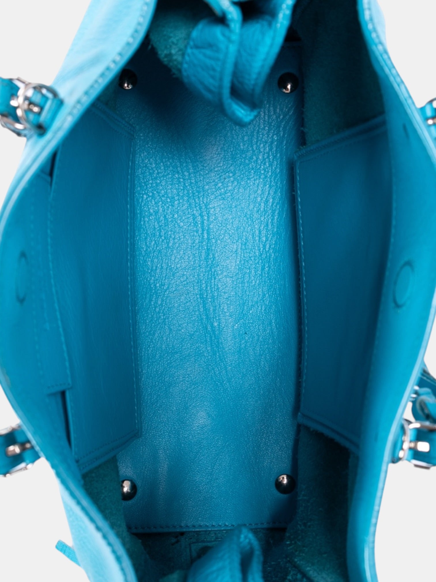 Balenciaga Papier A6 Zip Around Tote Bag In Blue