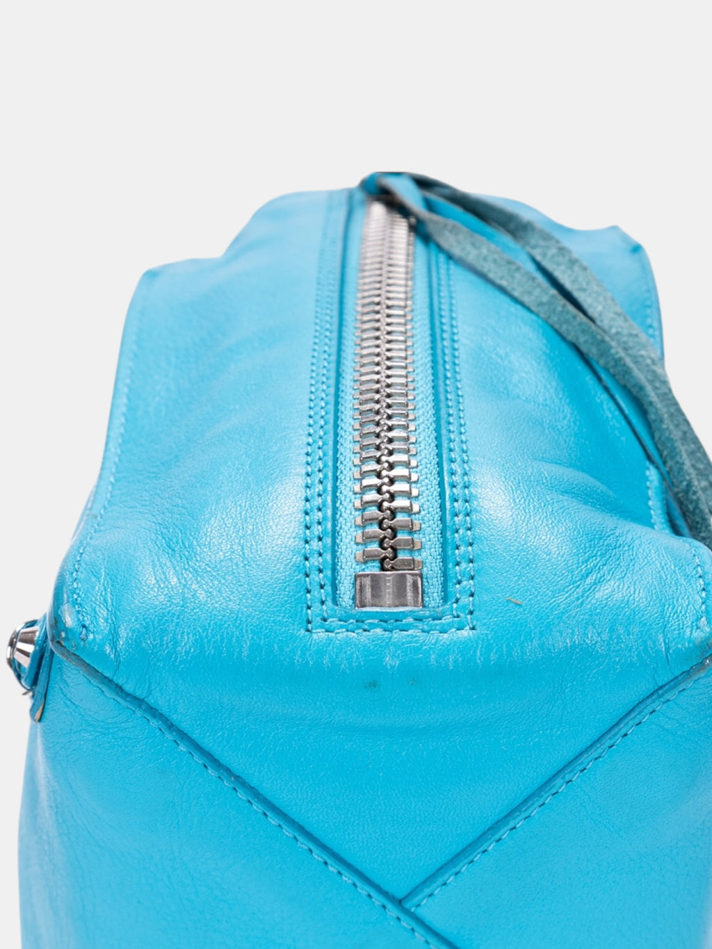 Balenciaga Papier A6 Zip Around Tote Bag In Blue