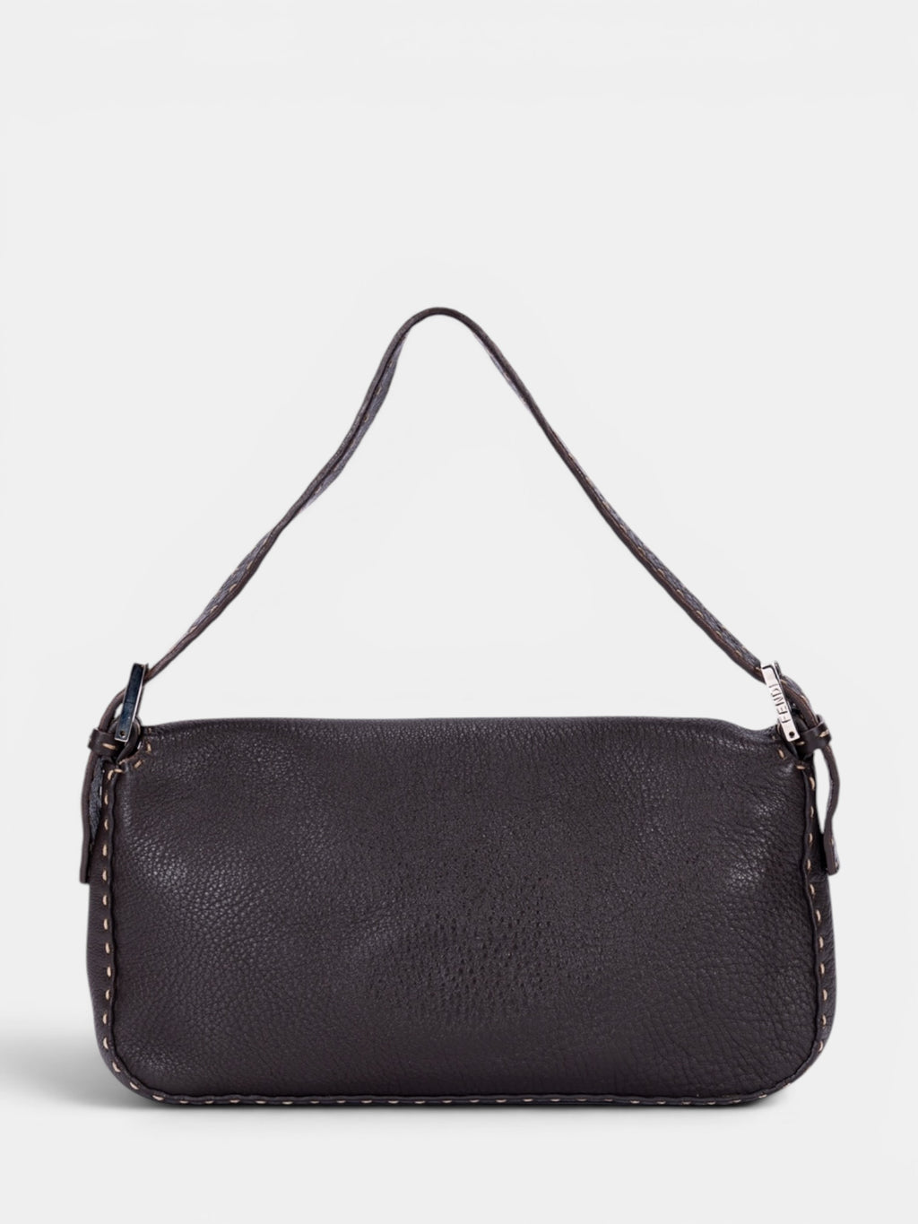 Fendi Selleria Baguette Medium Bag In Dark Brown