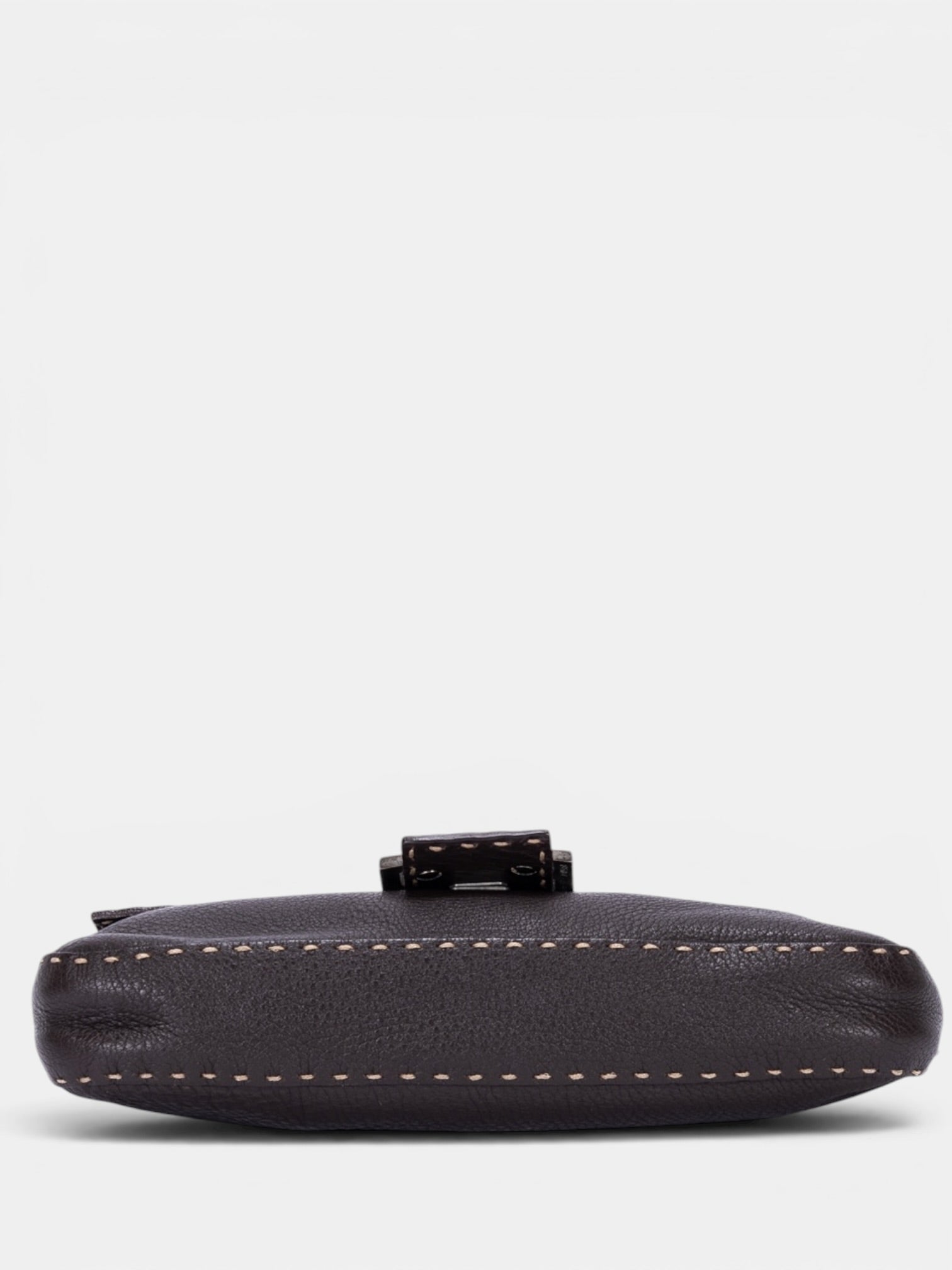 Fendi Selleria Baguette Medium Bag In Dark Brown