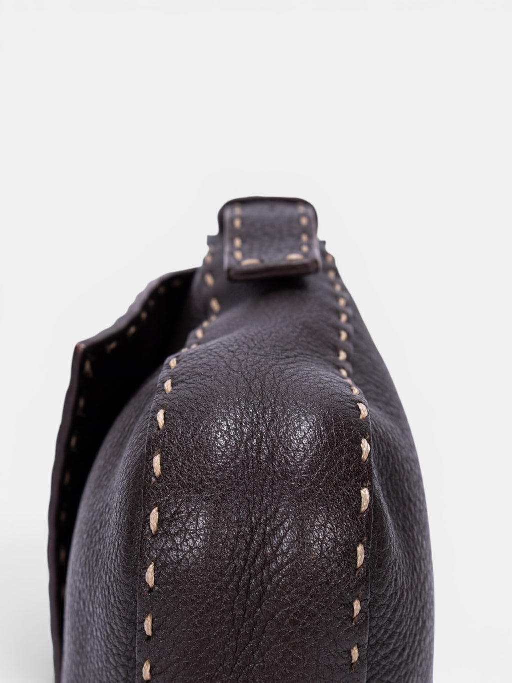 Fendi Selleria Baguette Medium Bag In Dark Brown