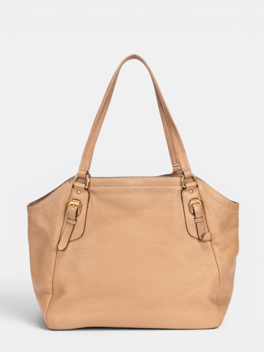 Prada Vitello Daino Shoulder Bag In Beige