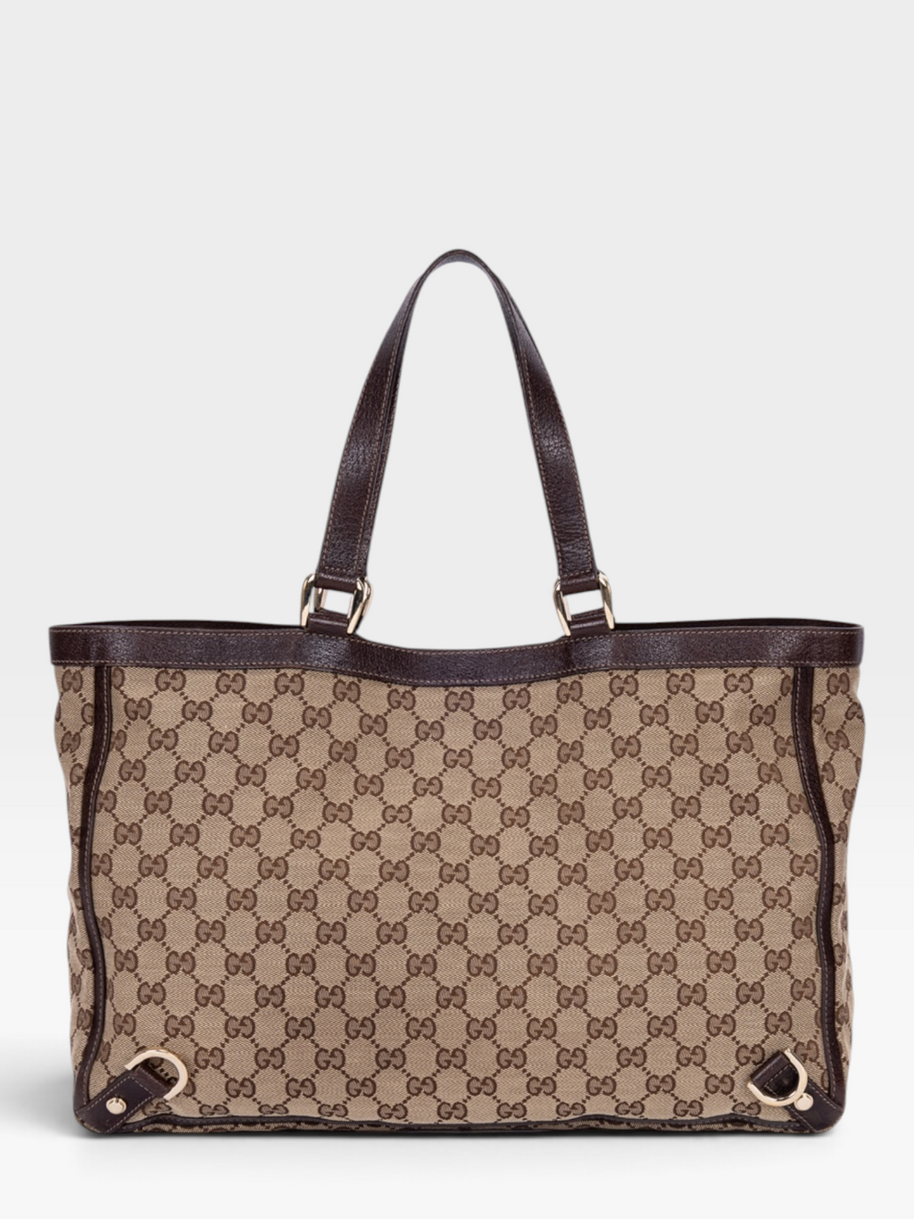 Gucci GG Canvas Abbey D-Ring Tote Bag In Dark Brown