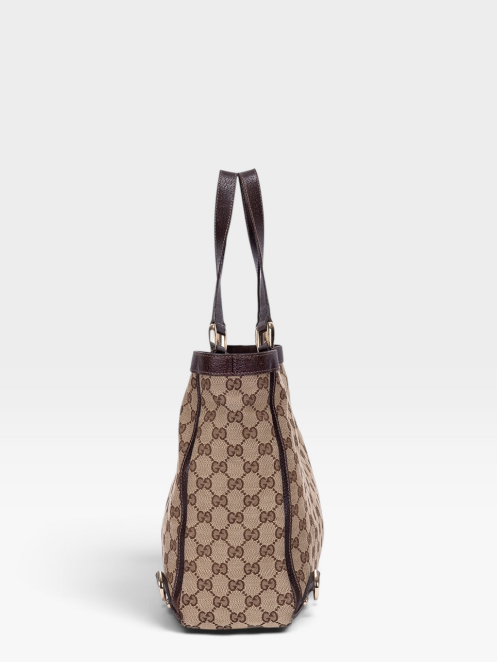 Gucci GG Canvas Abbey D-Ring Tote Bag In Dark Brown