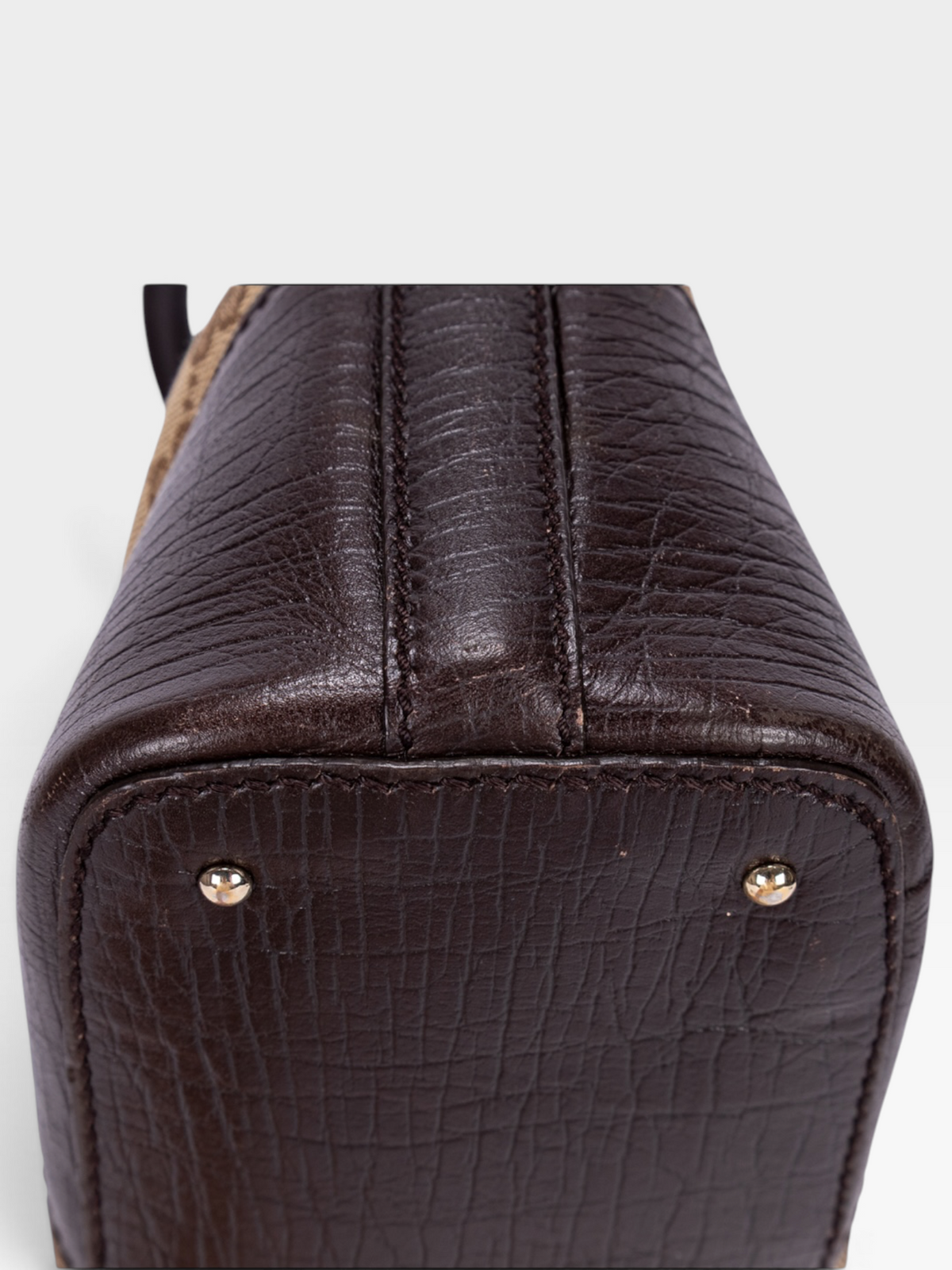 Gucci GG Canvas Sherry Horsebit Handbag In Brown