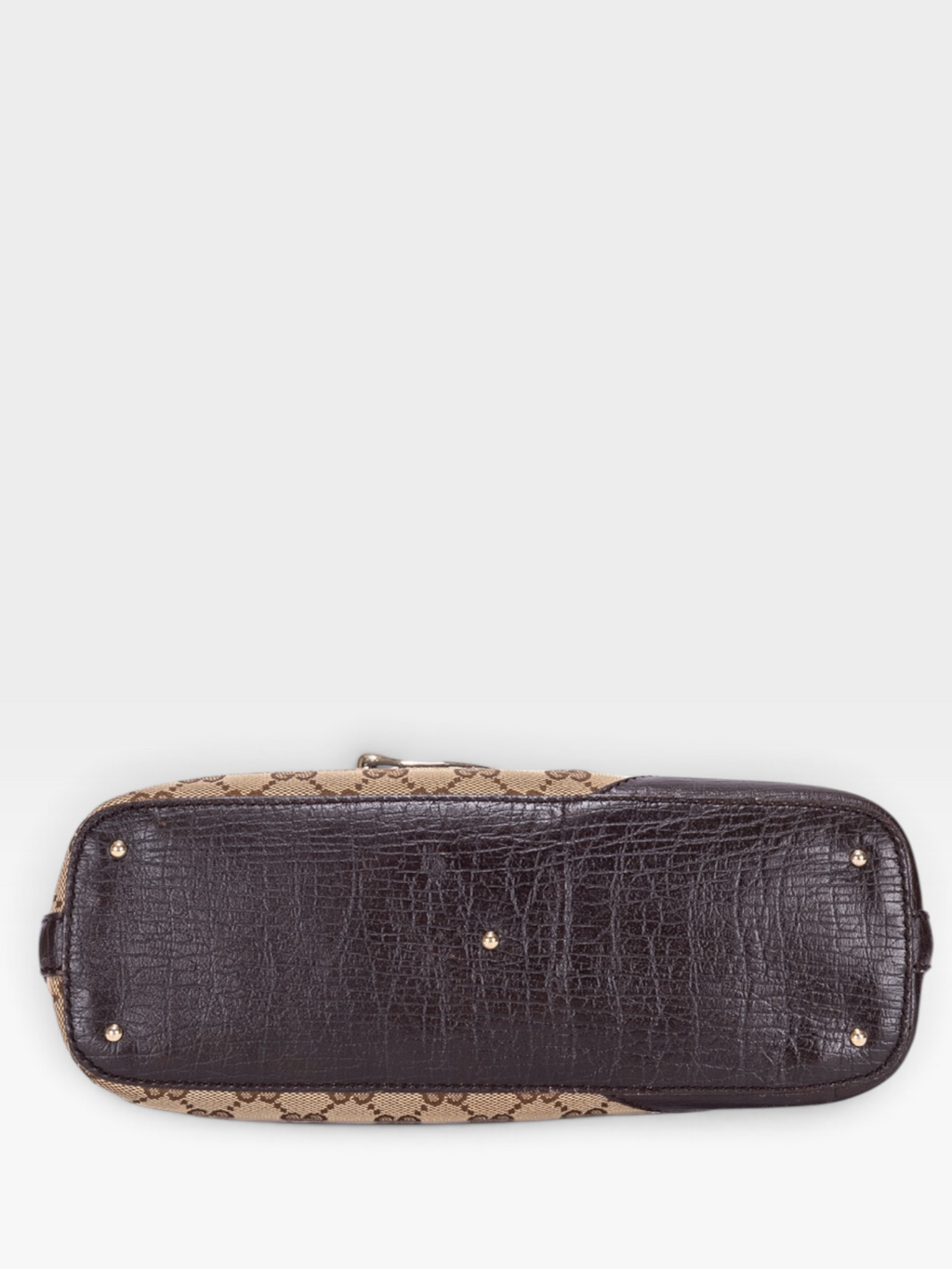 Gucci GG Canvas Sherry Horsebit Handbag In Brown