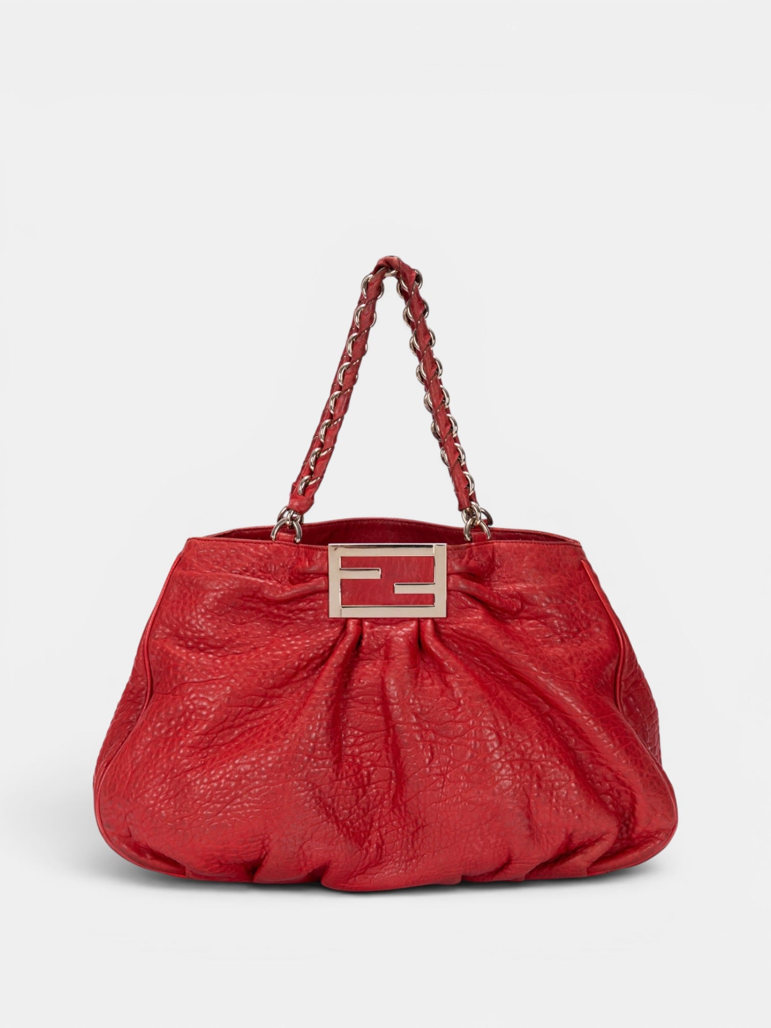 Fendi Mia Chain Shoulder Bag In Red