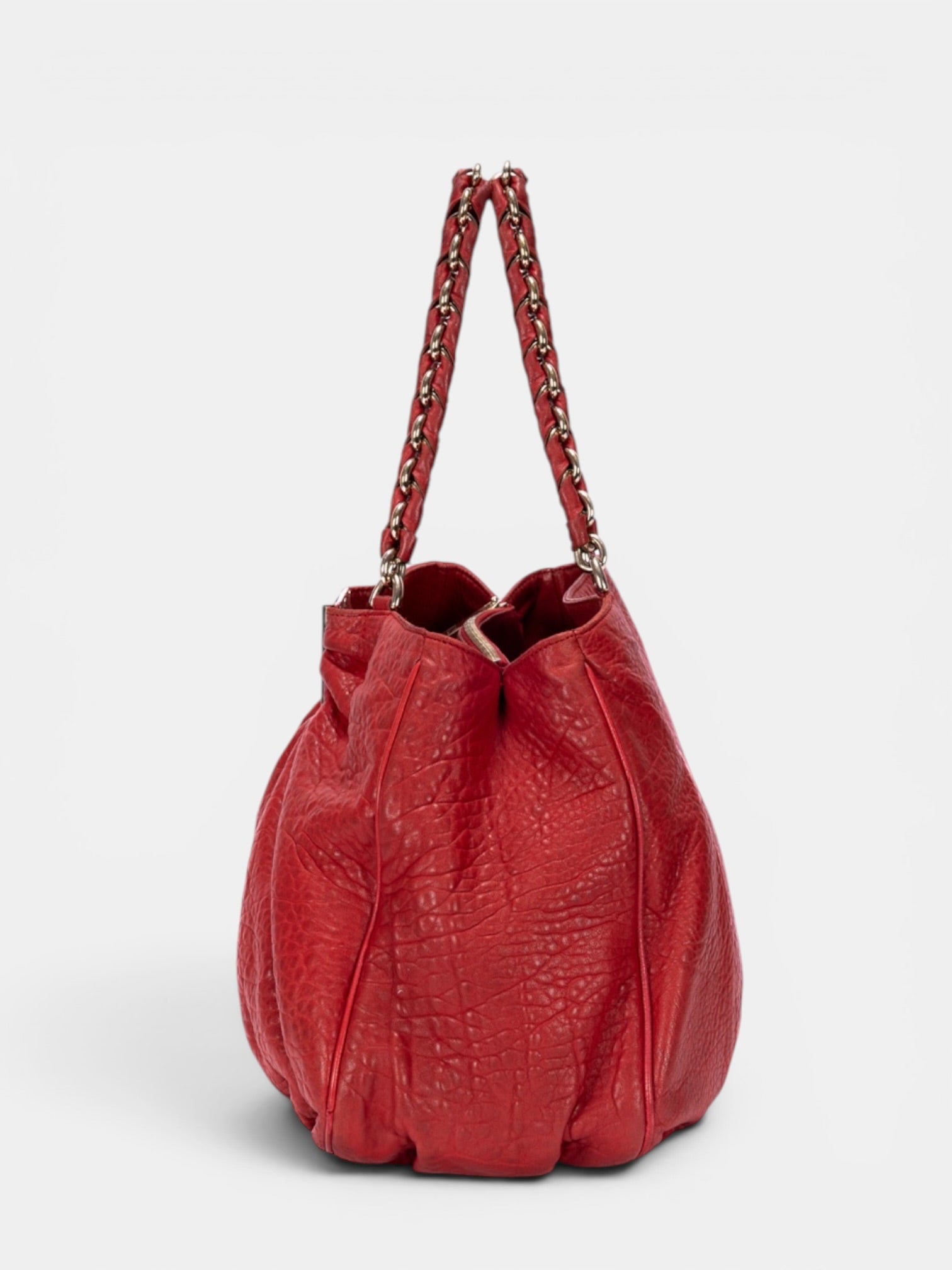 Fendi Mia Chain Shoulder Bag In Red