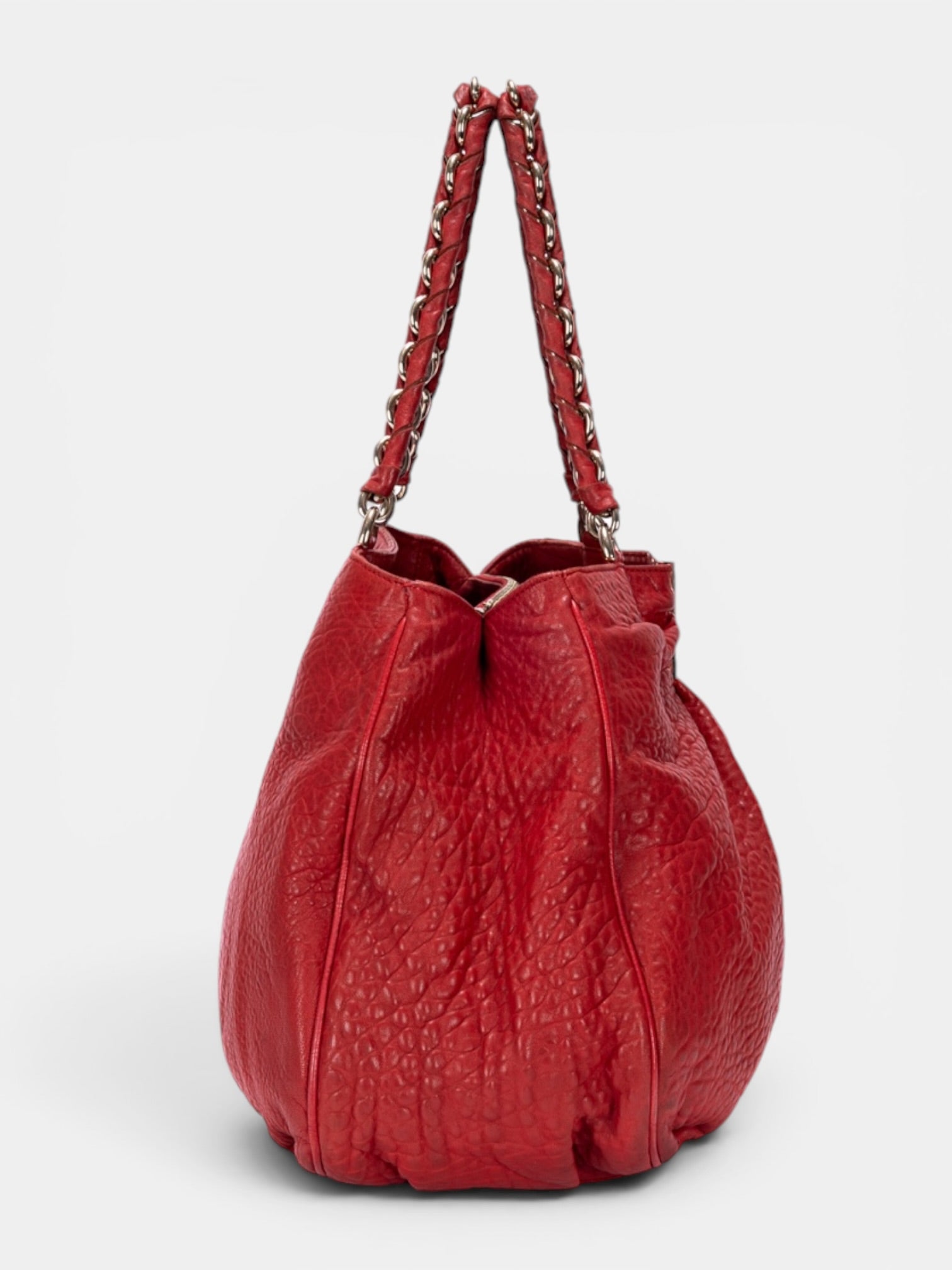Fendi Mia Chain Shoulder Bag In Red