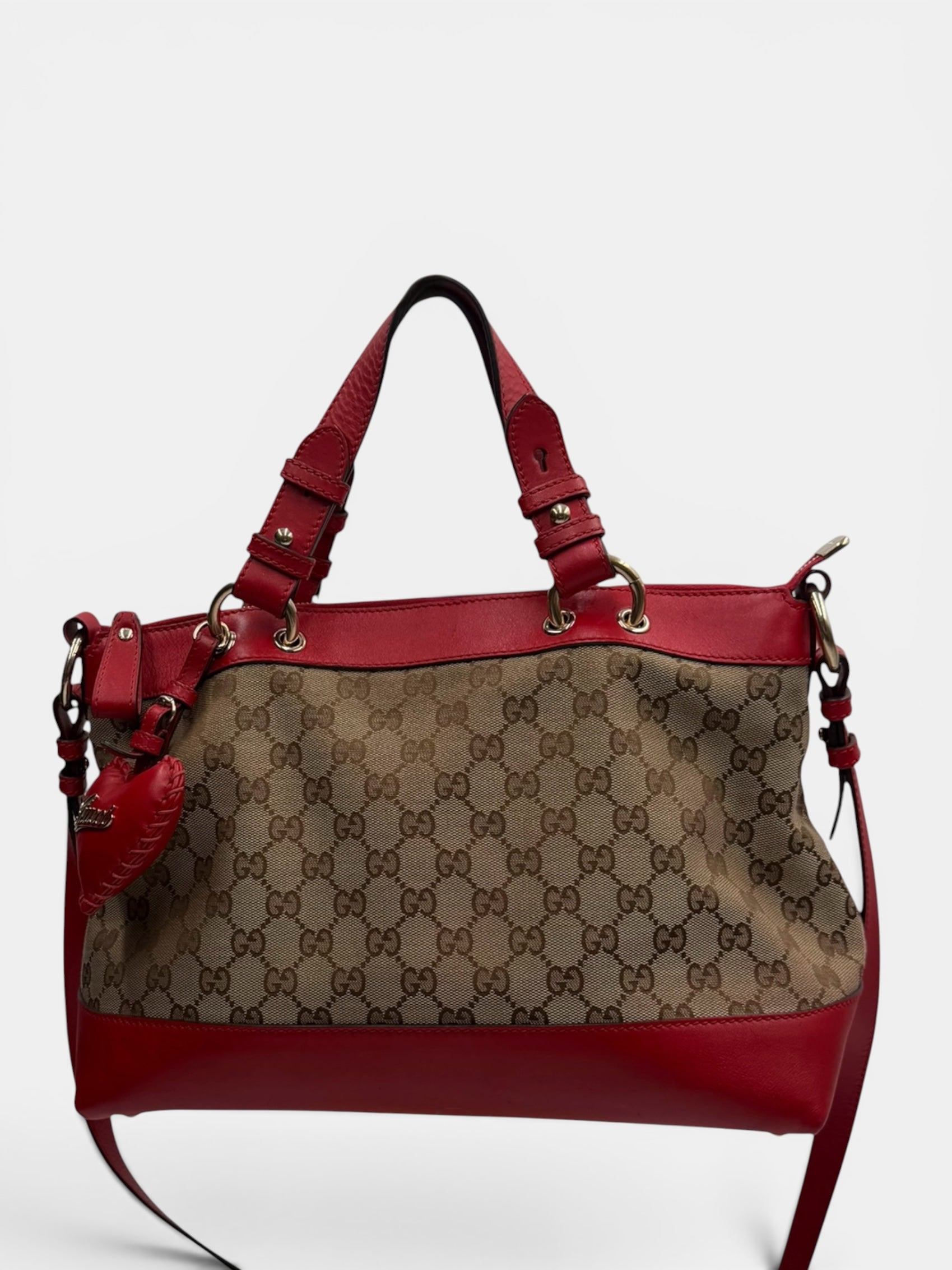 Gucci Canvas Tote with Charm