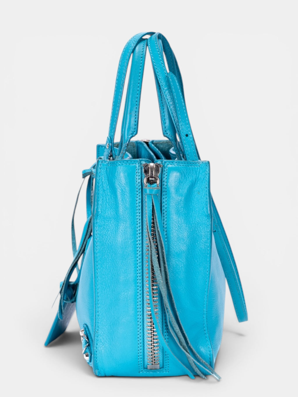 Balenciaga Papier A6 Zip Around Tote Bag In Blue