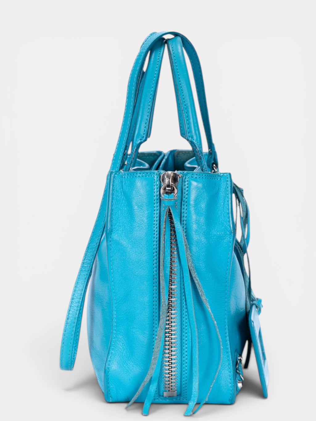 Balenciaga Papier A6 Zip Around Tote Bag In Blue