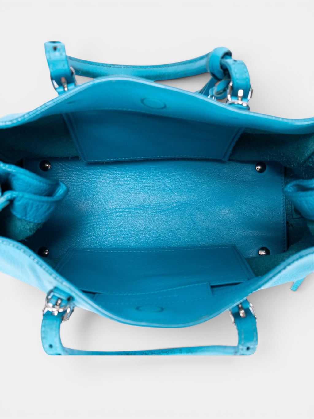 Balenciaga Papier A6 Zip Around Tote Bag In Blue