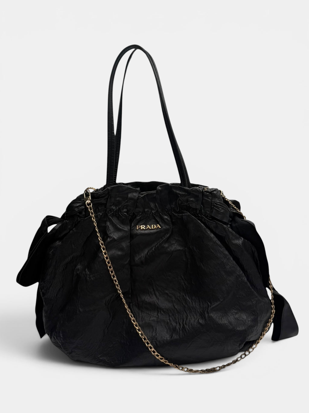 Prada Nappa Antique Drawstring Tote
