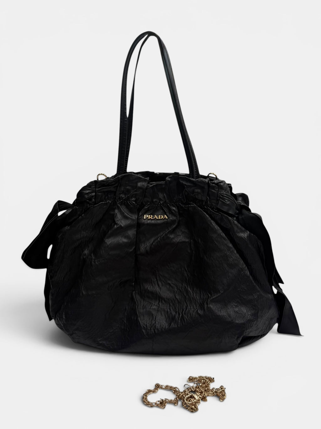 Prada Nappa Antique Drawstring Tote