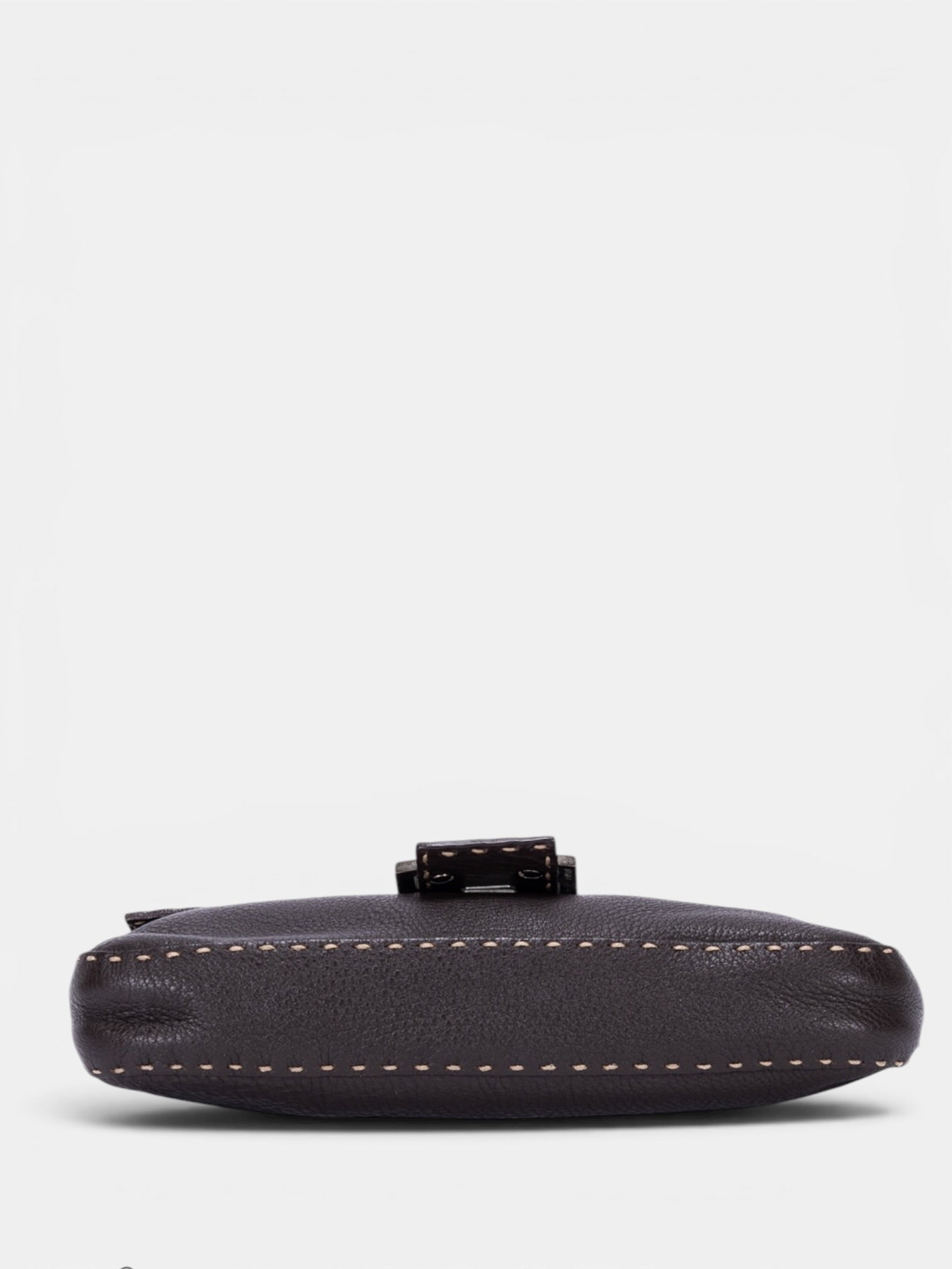 Fendi Selleria Baguette Medium Bag In Dark Brown