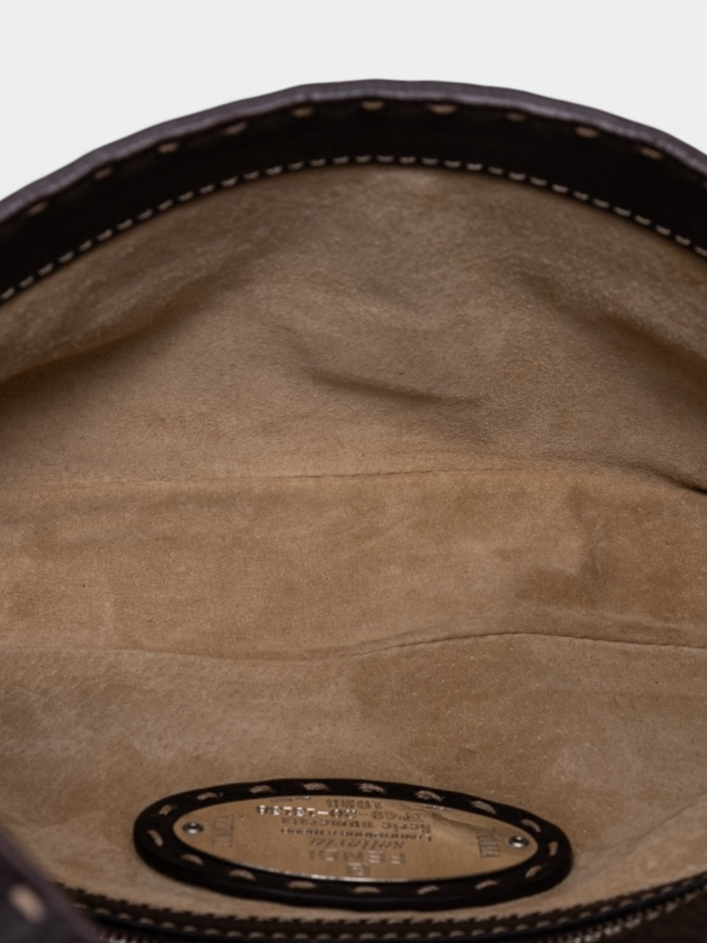 Fendi Selleria Baguette Medium Bag In Dark Brown